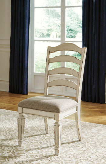 Sam's Furniture - Ashley Furniture - Realyn Dining Room - Dining Chair (Set of 2) / Chipped White - D743-01X2