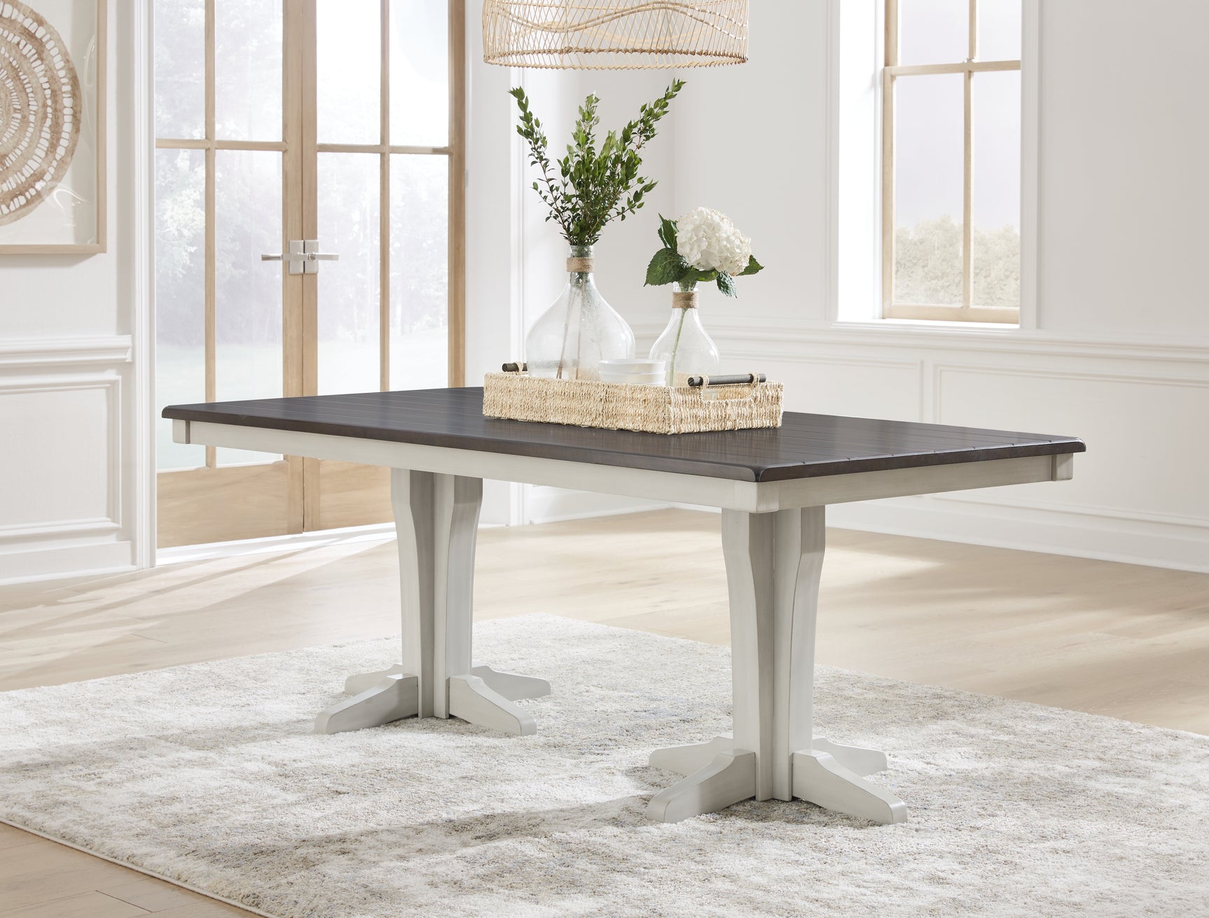 Sam's Furniture - Ashley Furniture - Darborn Dining Room - Dining Table / Gray/Brown / 40"W x 78"D x 30"H - D796D3