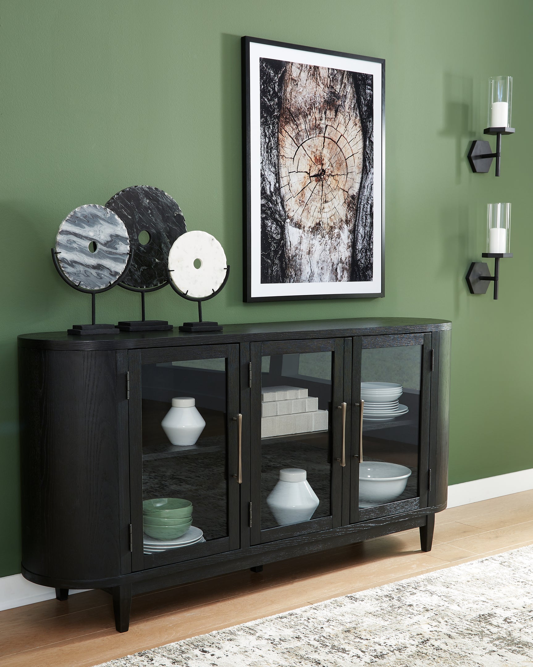 Sam's Furniture - Ashley Furniture - Rowanbeck Dining Room - Dining Room Server / Black - D821-60