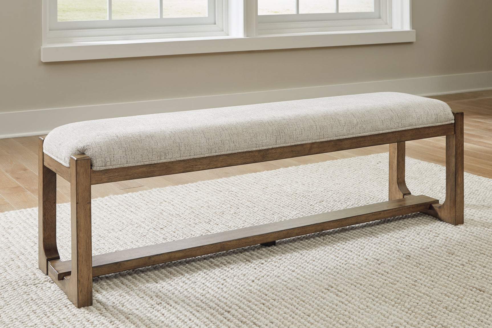 Sam's Furniture - Ashley Furniture - Cabalynn Dining Room - Large UPH Dining Room Bench / Oatmeal/Light Brown - D974-00