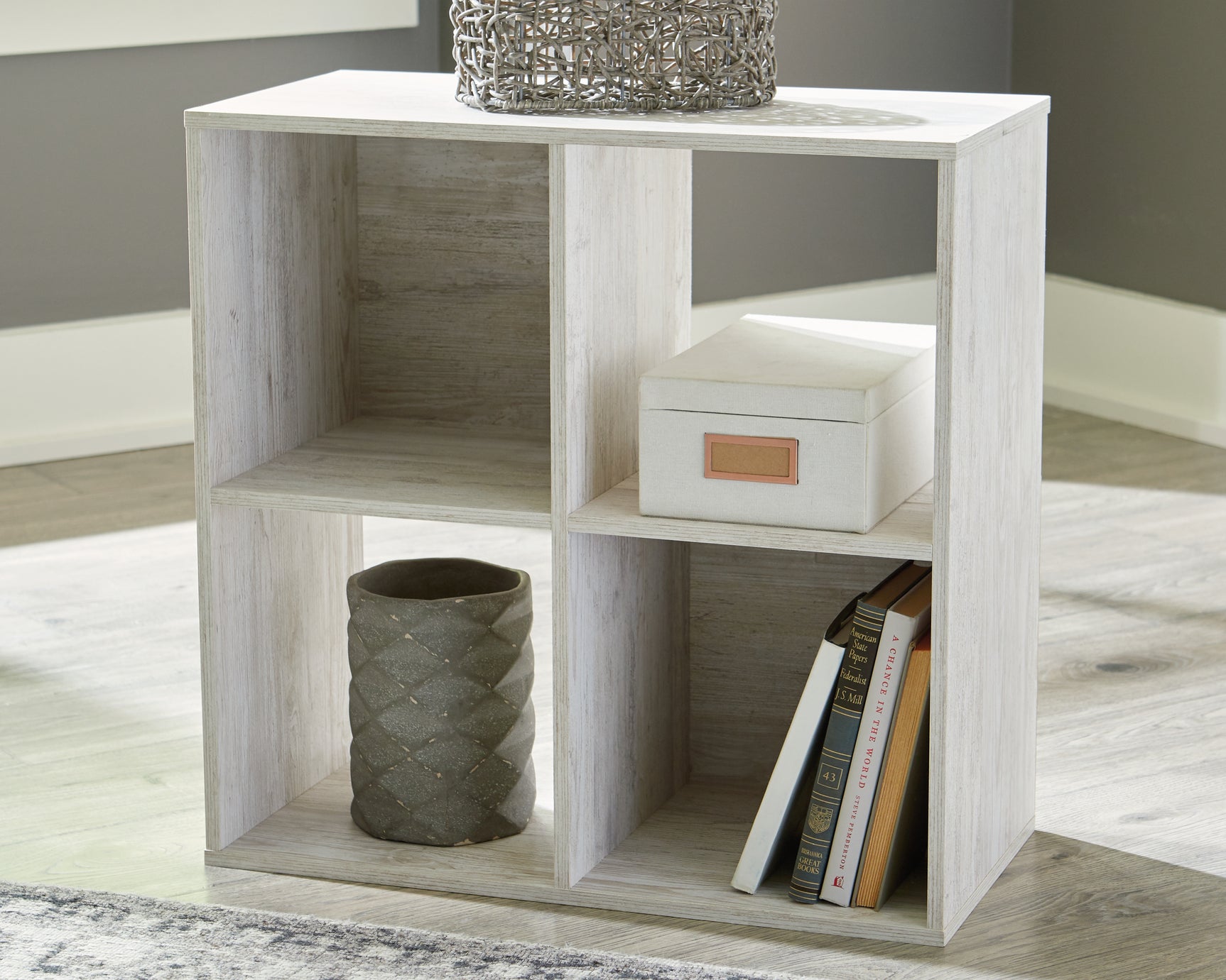 Sam's Furniture - Ashley Furniture - Paxberry Four Cube Organizer - Four Cube Organizer / Whitewash - EA1811-2X2