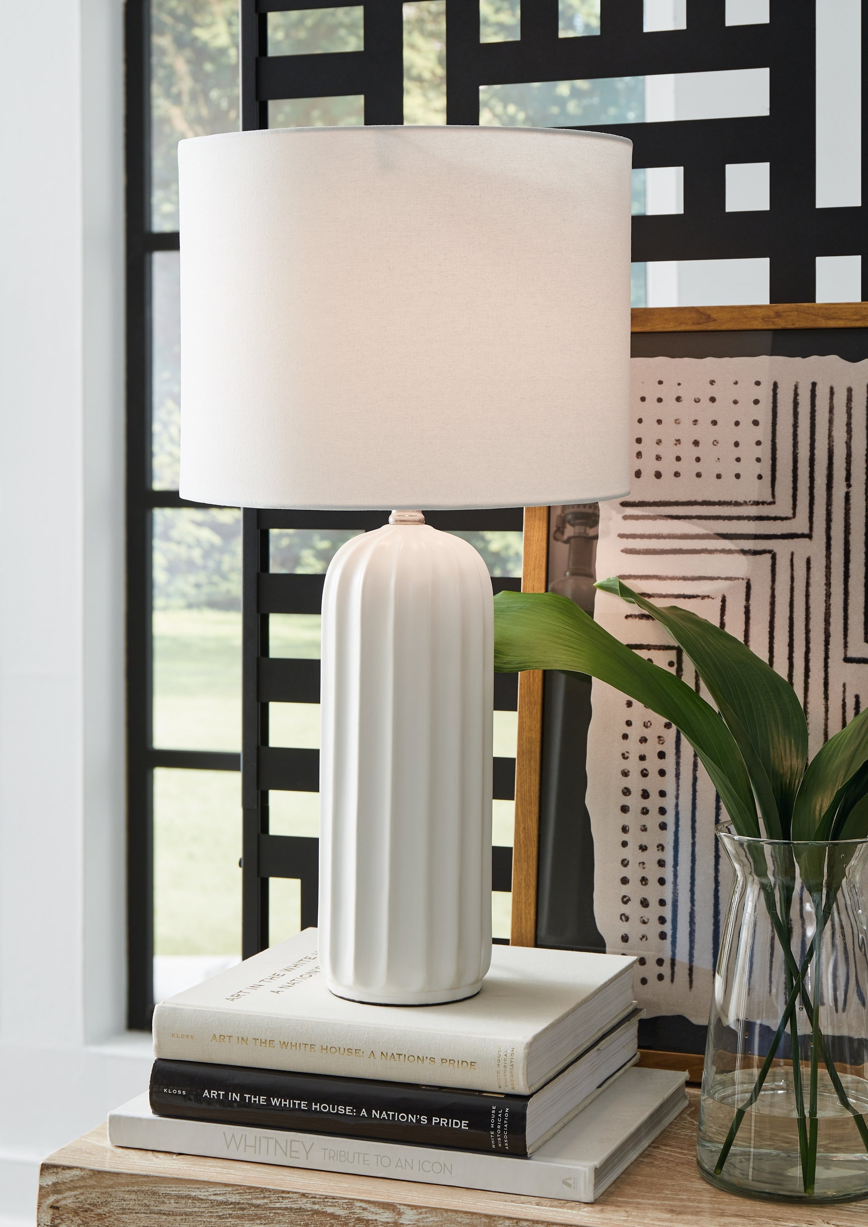 Sam's Furniture - Ashley Furniture - Clarkland Lighting - Ceramic Table Lamp (Set of 2) / White - L177974