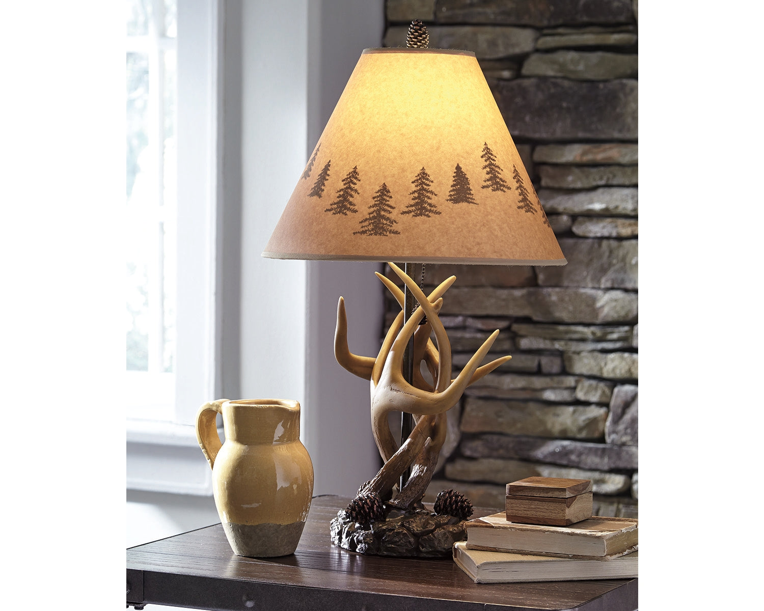 Sam's Furniture - Ashley Furniture - Derek Lighting - Poly Table Lamp (Set of 2) / Brown - L316984
