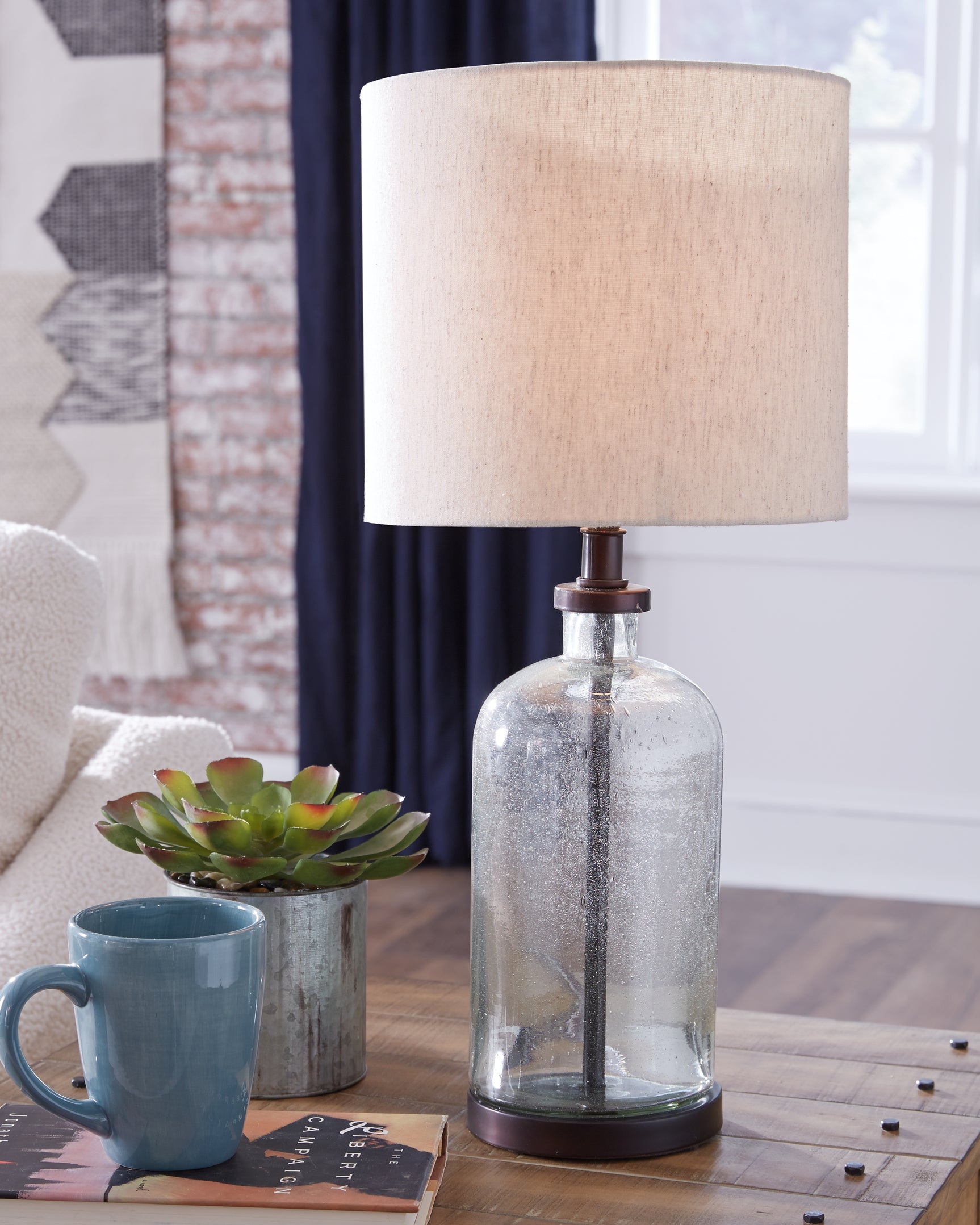 Sam's Furniture - Ashley Furniture - Bandile Lighting - Table Lamp (Set of 2) / Clear/Bronze Finish - L430674X2