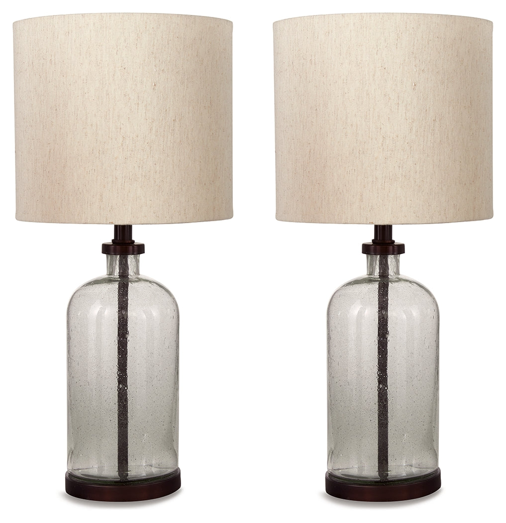 Sam's Furniture - Ashley Furniture - Bandile Lighting - Table Lamp (Set of 2) / Clear/Bronze Finish - L430674X2