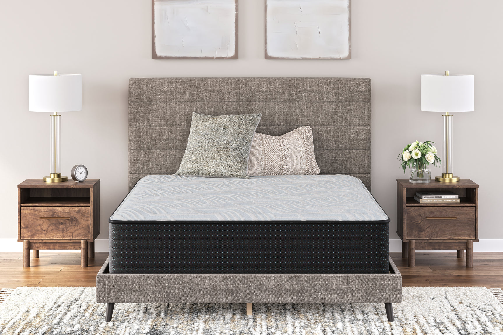 Sam's Furniture - Ashley Furniture - Palisades Plush Mattresses - Twin / Gray/Blue - M41611