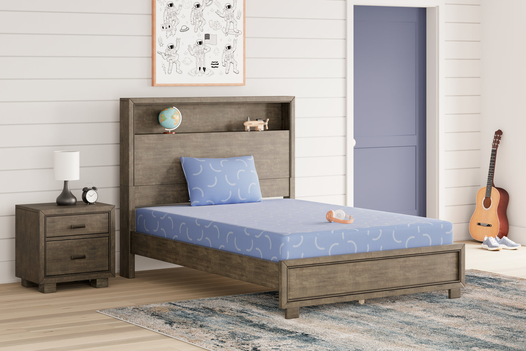 Sam's Furniture - Ashley Furniture - iKidz Ocean Mattresses - Full and Pillow 2/CN / Blue - M43021
