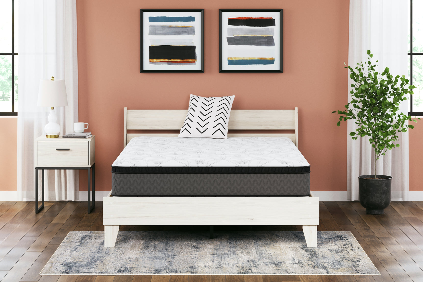 Sam's Furniture - Ashley Furniture - 12 Inch Pocketed Hybrid Mattresses - Twin / White - M59011