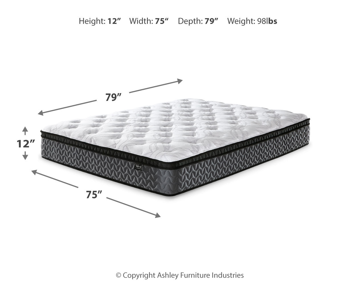 12 Inch Pocketed Hybrid Mattresses