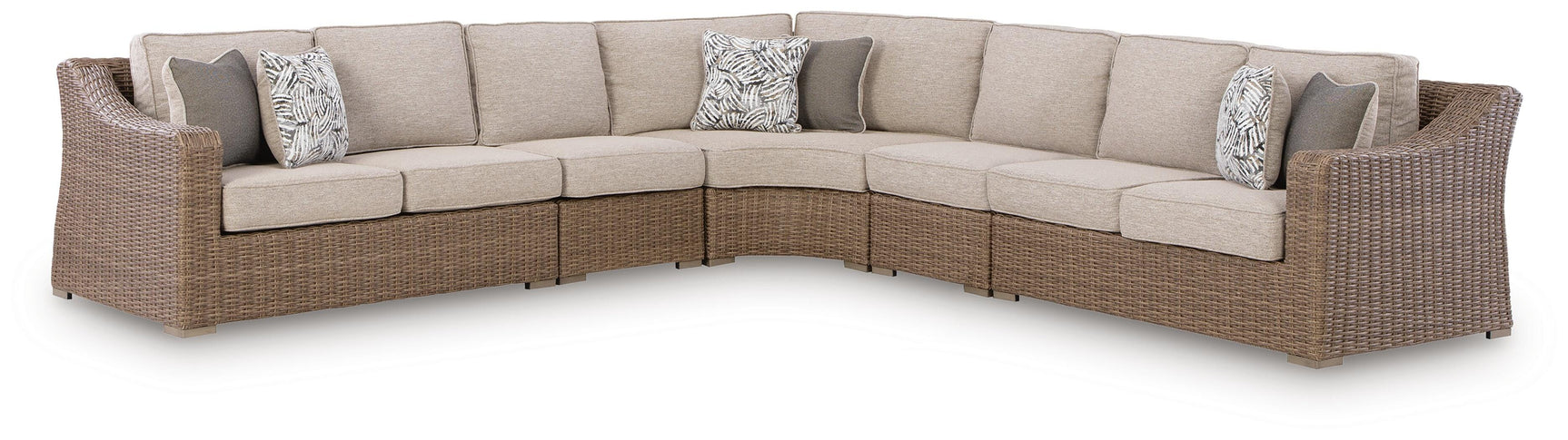 Sam's Furniture - Ashley Furniture - Laguna Heights Outdoor - 5-Piece Outdoor Sectional / Beige - PCP790P3