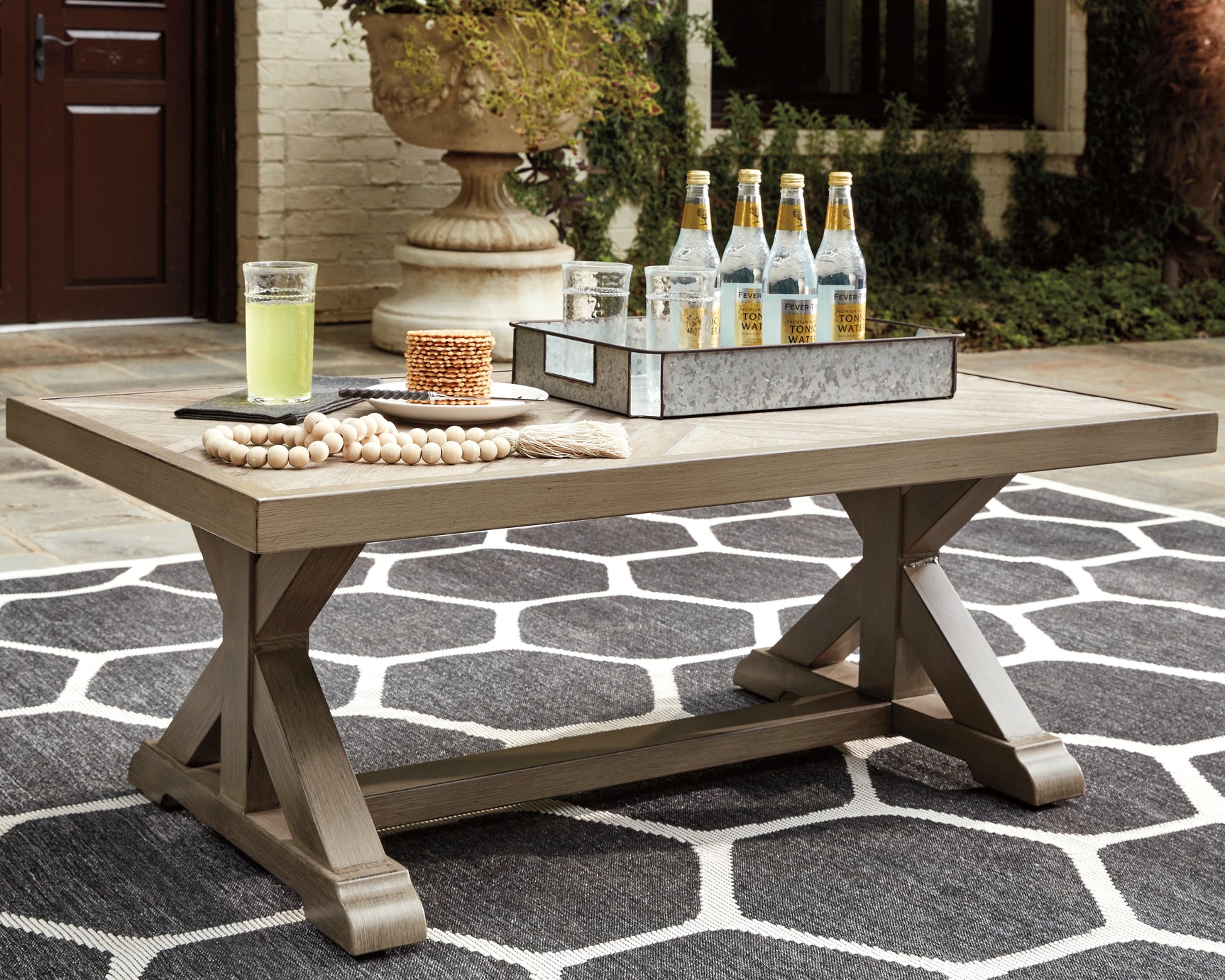Sam's Furniture - Ashley Furniture - Beachcroft Outdoor - Rectangular Cocktail Table / Beige - P791-701