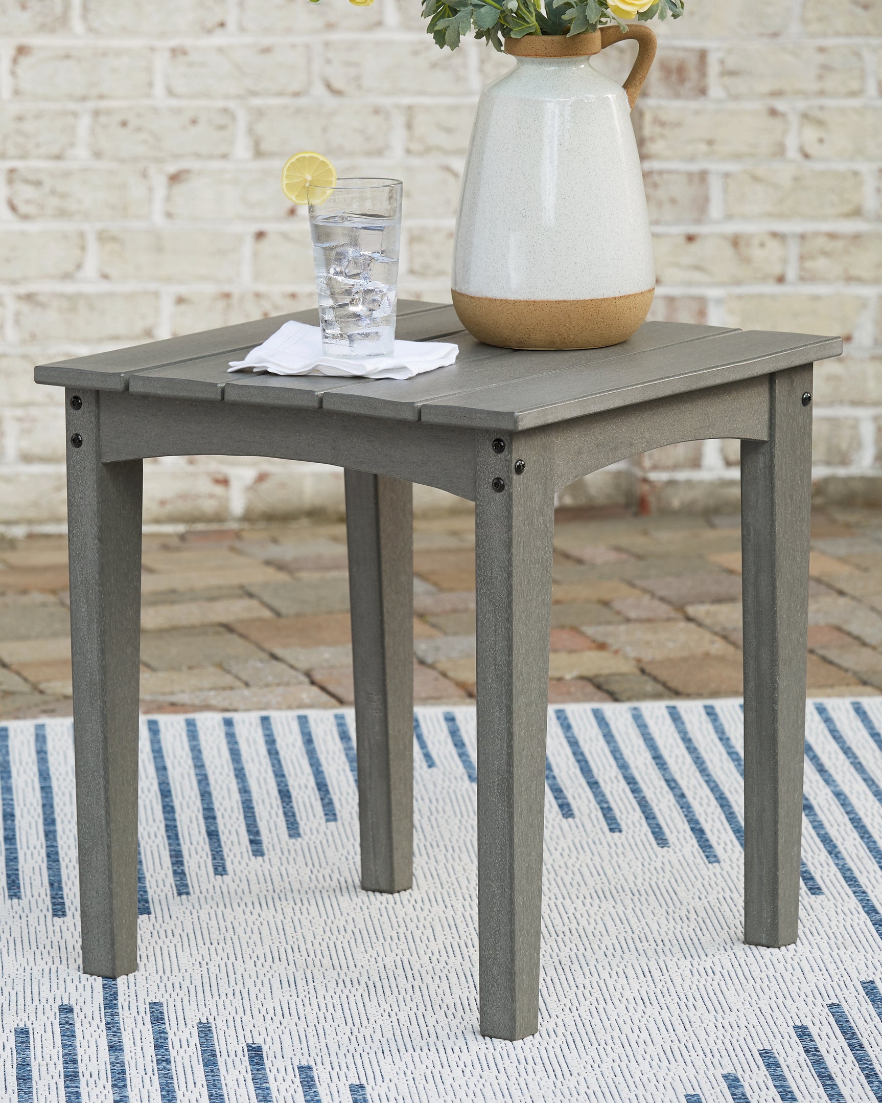 Sam's Furniture - Ashley Furniture - Visola Outdoor - Square End Table / Gray - P802-702