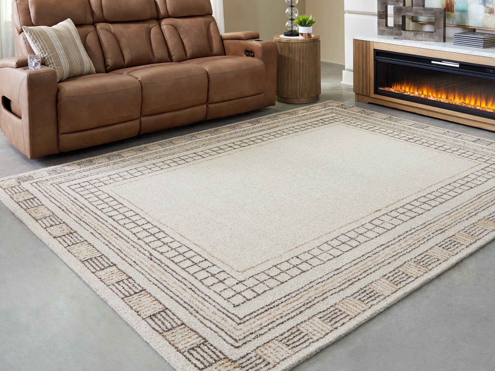 Sam's Furniture - Ashley Furniture - Idaman Rug - Large Rug / Taupe/Brown - R407291