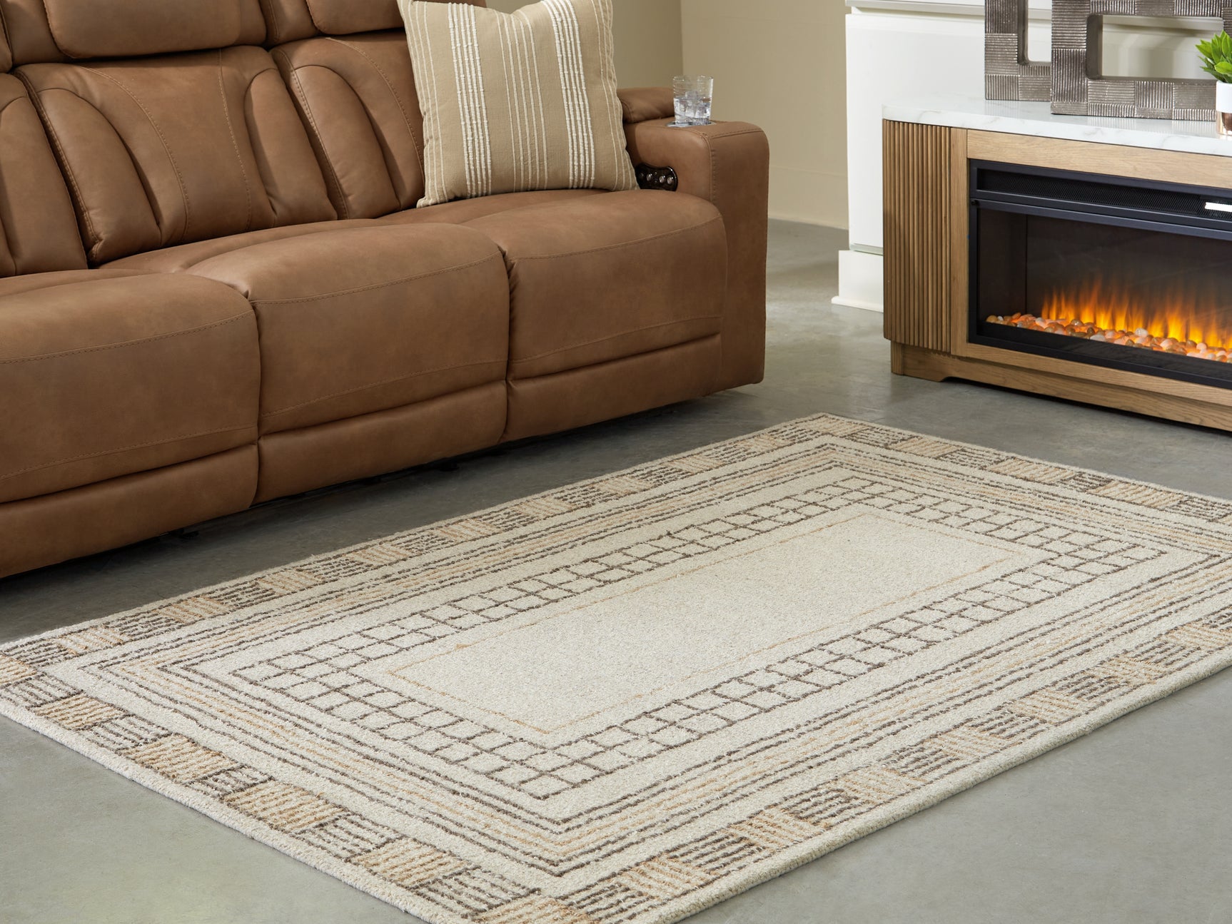 Sam's Furniture - Ashley Furniture - Idaman Rug - Large Rug / Taupe/Brown - R407291