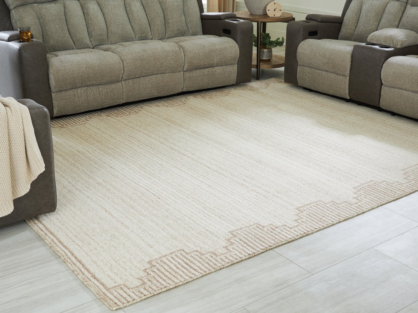 Sam's Furniture - Ashley Furniture - Emorymore Rug - Large Rug / Brown/Beige - R407301