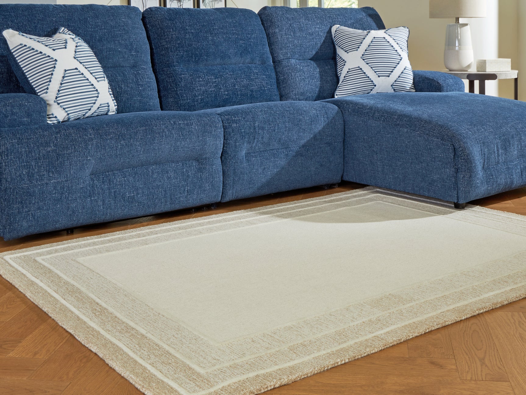 Sam's Furniture - Ashley Furniture - Teelgan Rug - Medium Rug / Ivory/Tan - R407312