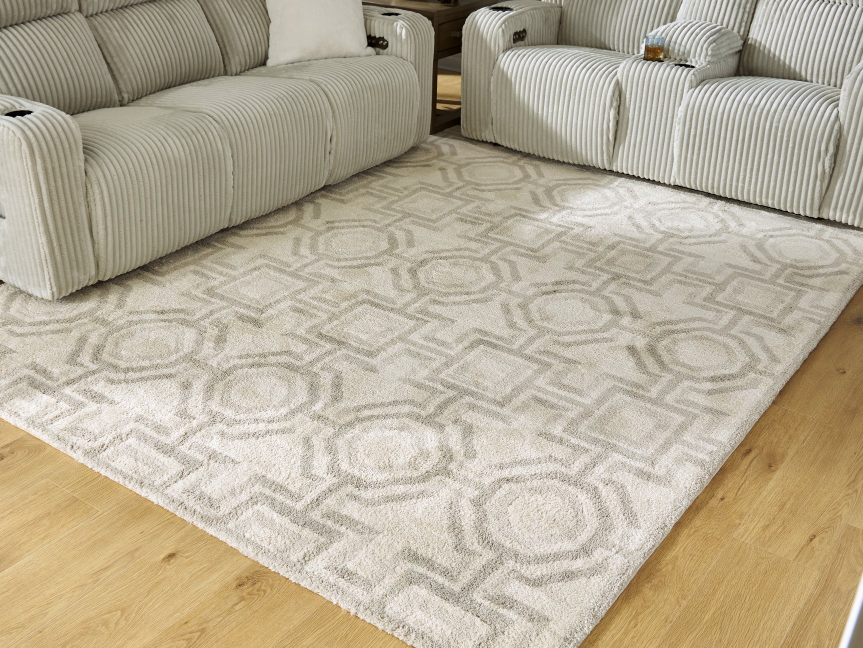 Sam's Furniture - Ashley Furniture - Maconville Rug - Large Rug / Ivory/Gray - R407321