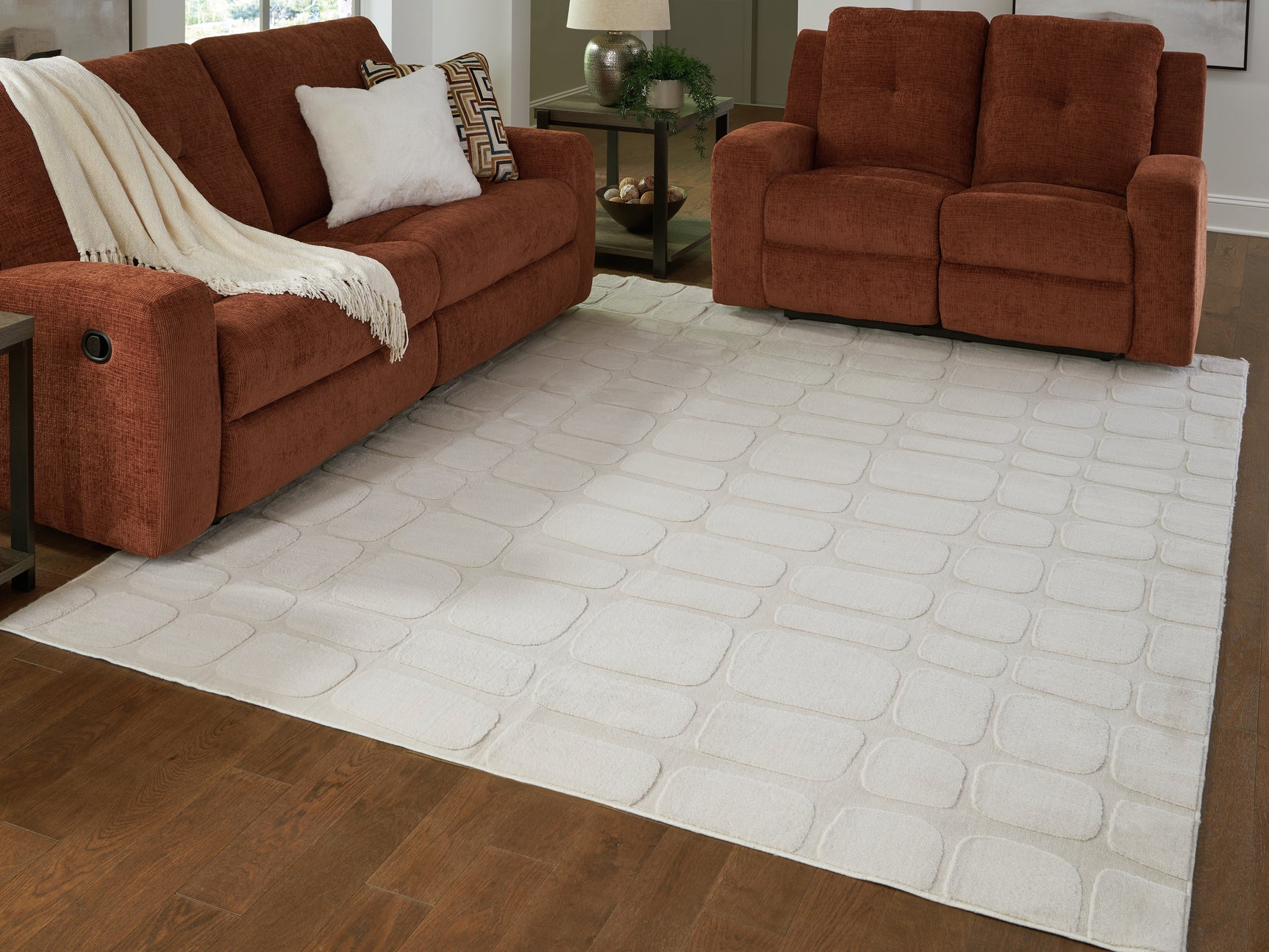 Sam's Furniture - Ashley Furniture - Malvinsboro Rug - Washable 8' x 10' Area Rug / Sandstone - R407441