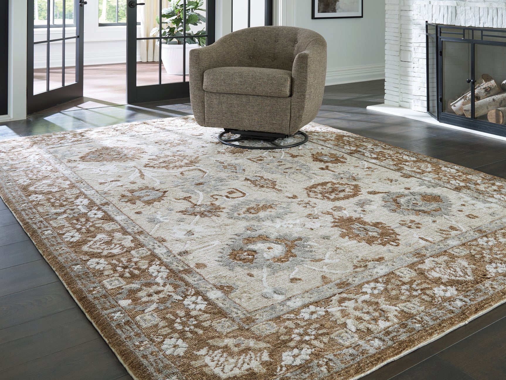 Sam's Furniture - Ashley Furniture - Ainswick Rug - Memory Foam Large Rug / Brown/Beige/Gray - R407881