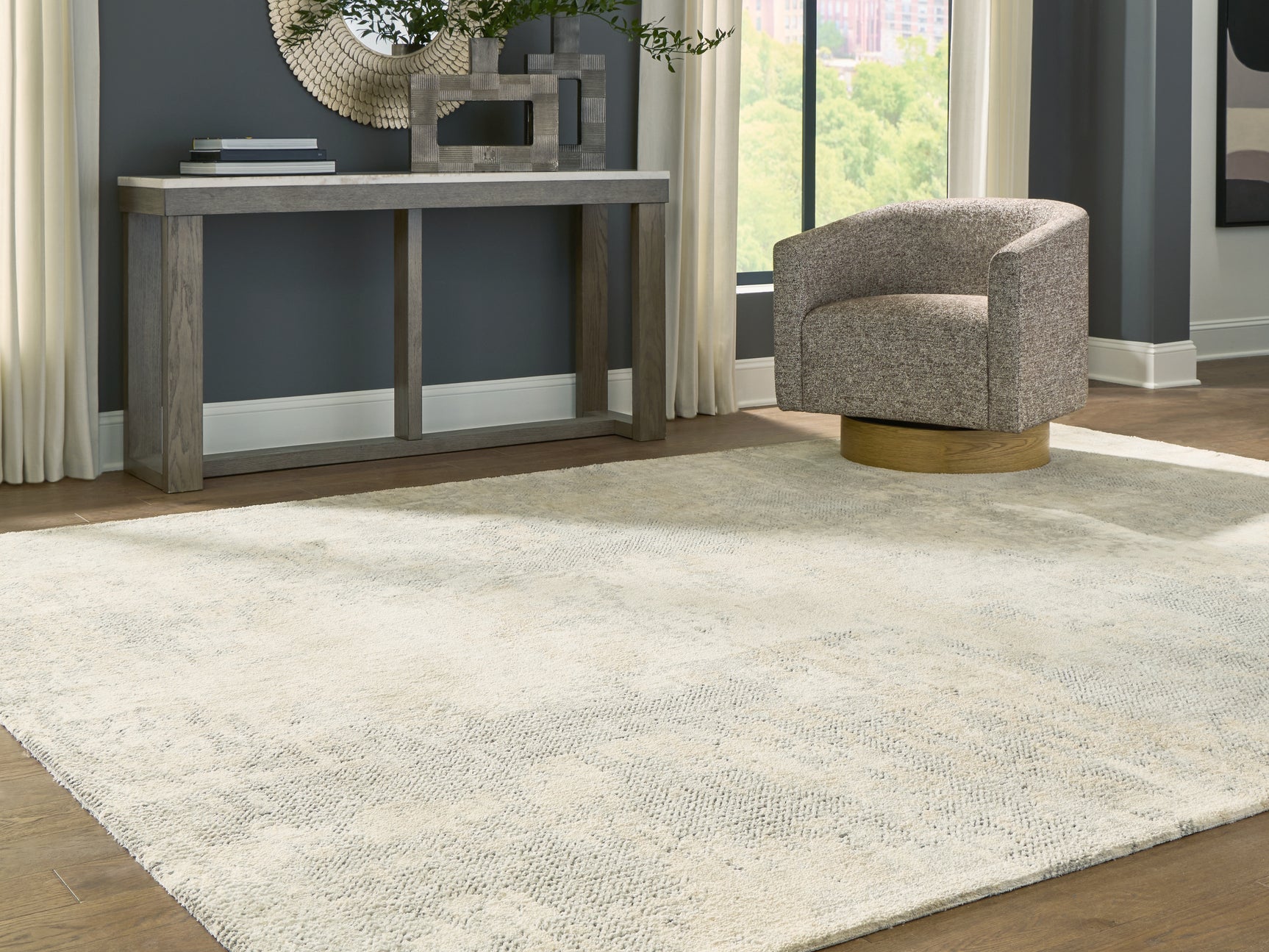Sam's Furniture - Ashley Furniture - Raif Rug - Extra Large Rug / Gray/White/Cream - R408080