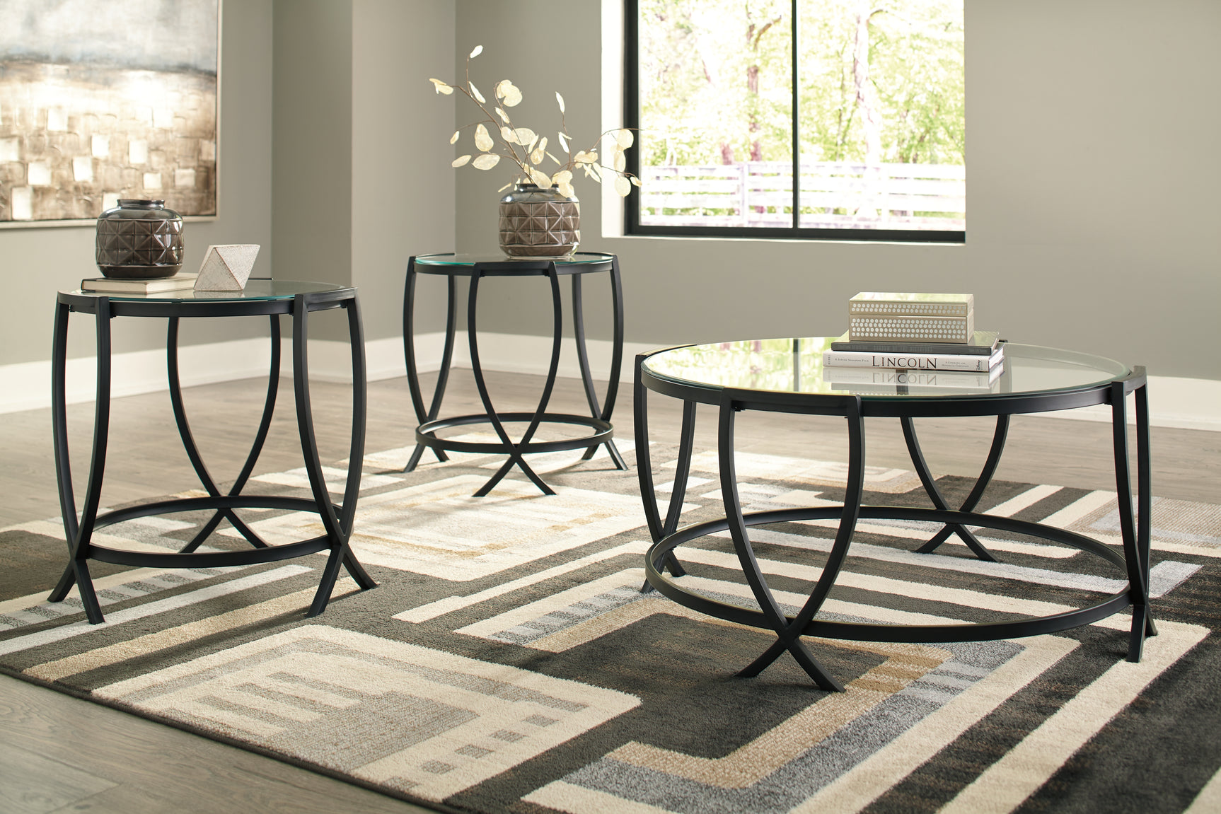 Sam's Furniture - Ashley Furniture - Tarrin Table (Set of 3) - Occasional Table Set (3/CN) / Black - T115-13