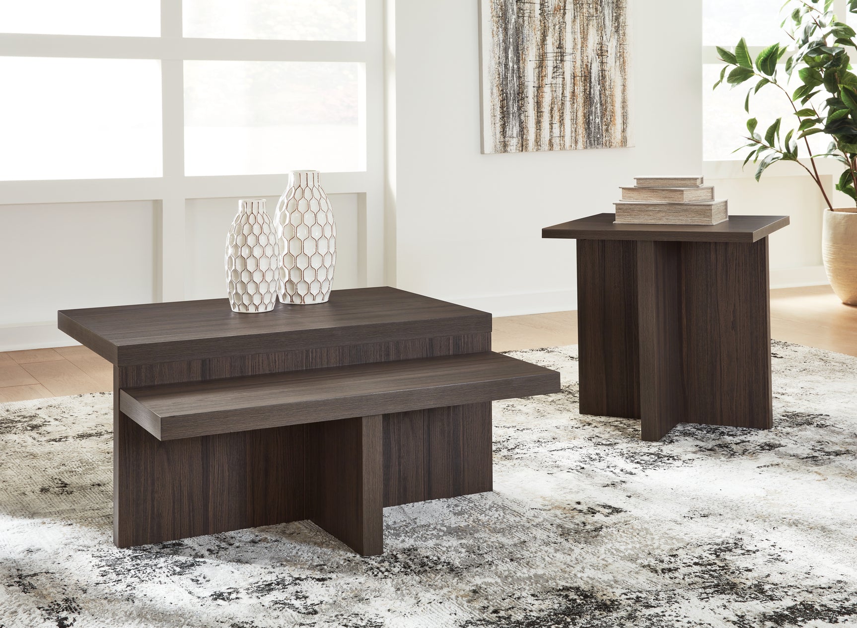Sam's Furniture - Ashley Furniture - Zendex Table (Set of 2) - Occasional Table Set (Set of 2) / Brown - T304-12