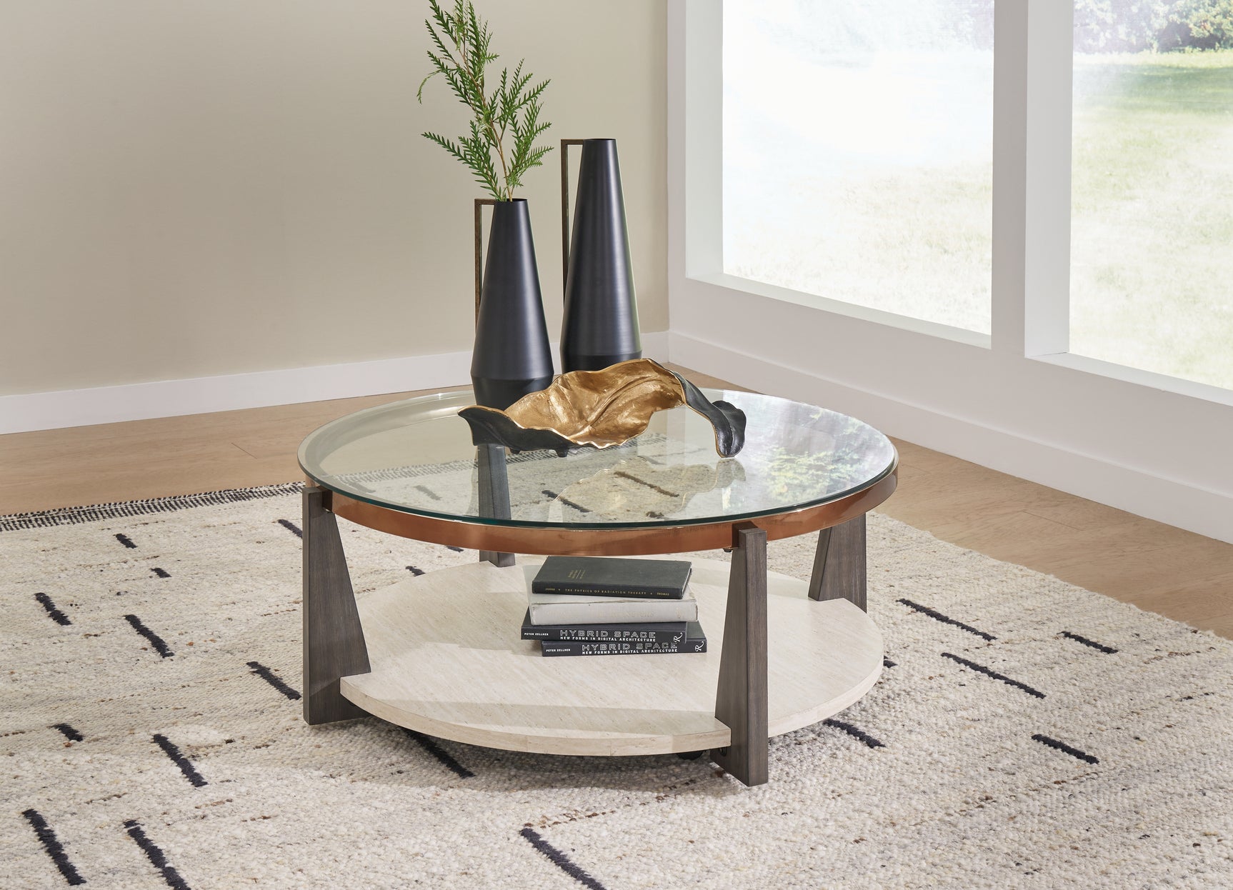 Sam's Furniture - Ashley Furniture - Frazwa Coffee Table - Round Cocktail Table / Multi - T432-8
