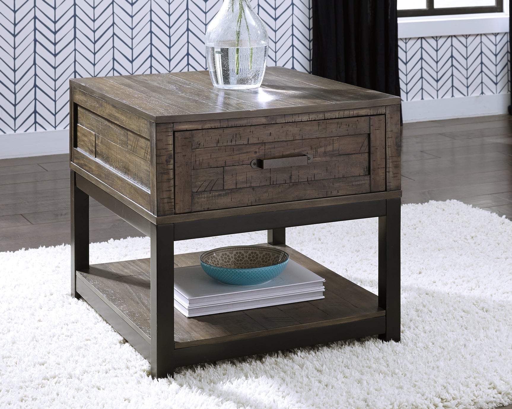 Sam's Furniture - Ashley Furniture - Johurst End Table - Rectangular End Table / Grayish Brown - T444-3