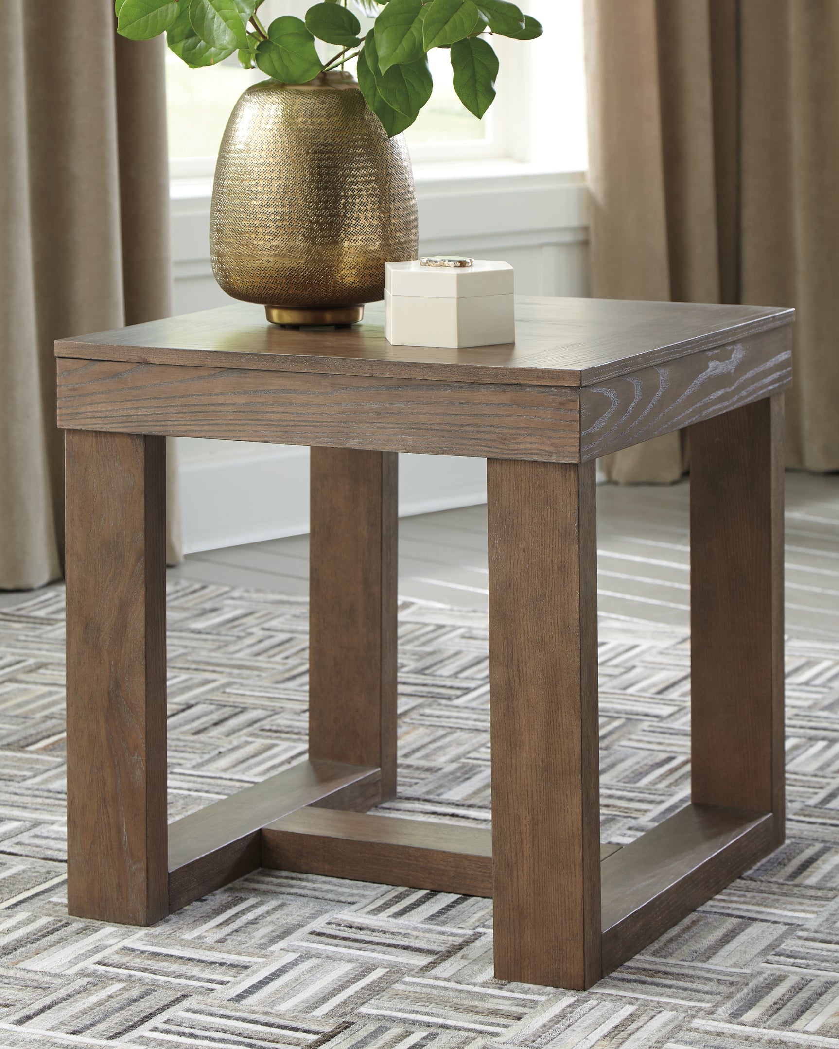 Sam's Furniture - Ashley Furniture - Cariton End Table - Square End Table / Gray - T471-2