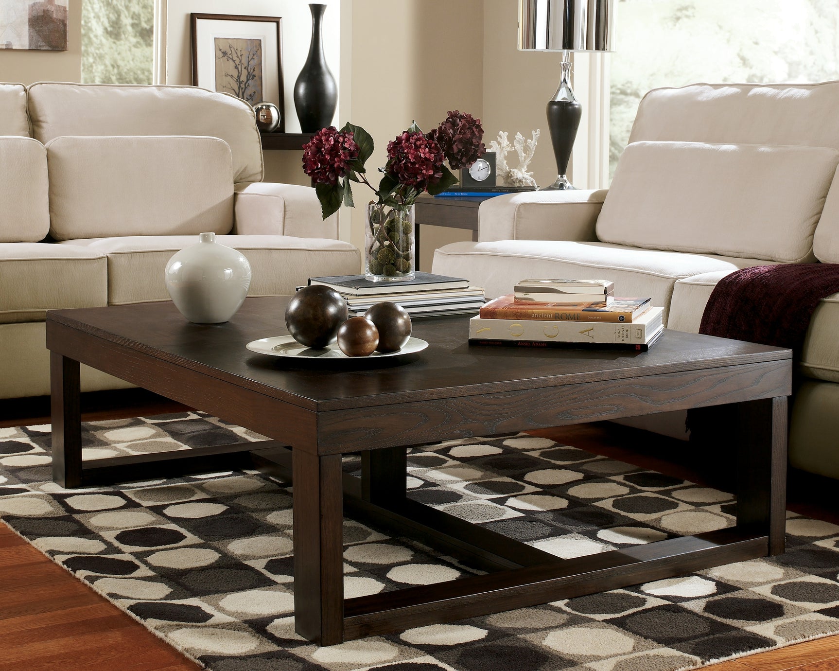 Sam's Furniture - Ashley Furniture - Watson Coffee Table - Rectangular Cocktail Table / Dark Brown - T481-1
