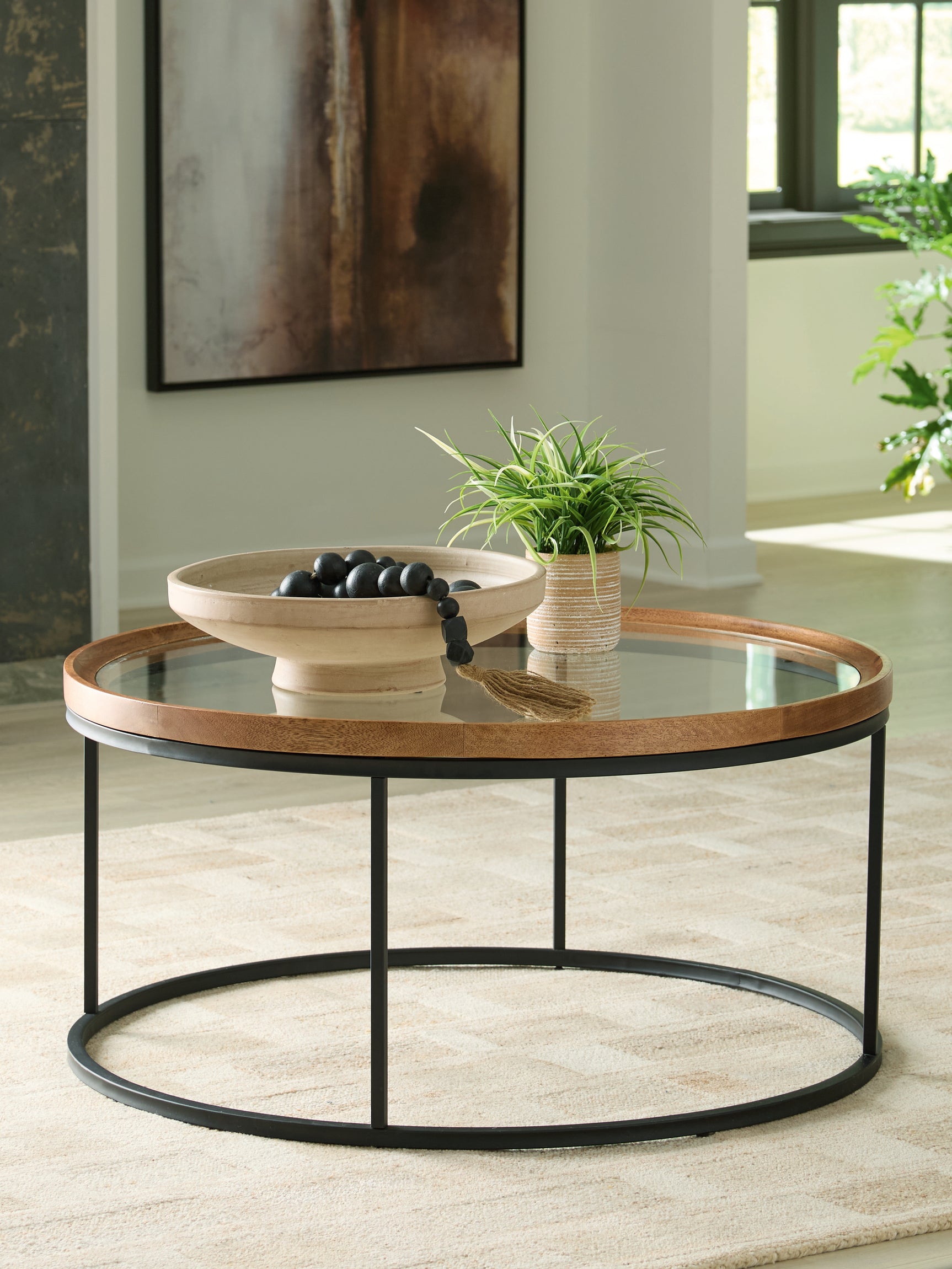 Sam's Furniture - Ashley Furniture - Noraluna Coffee Table - Round Cocktail Table - T502-8