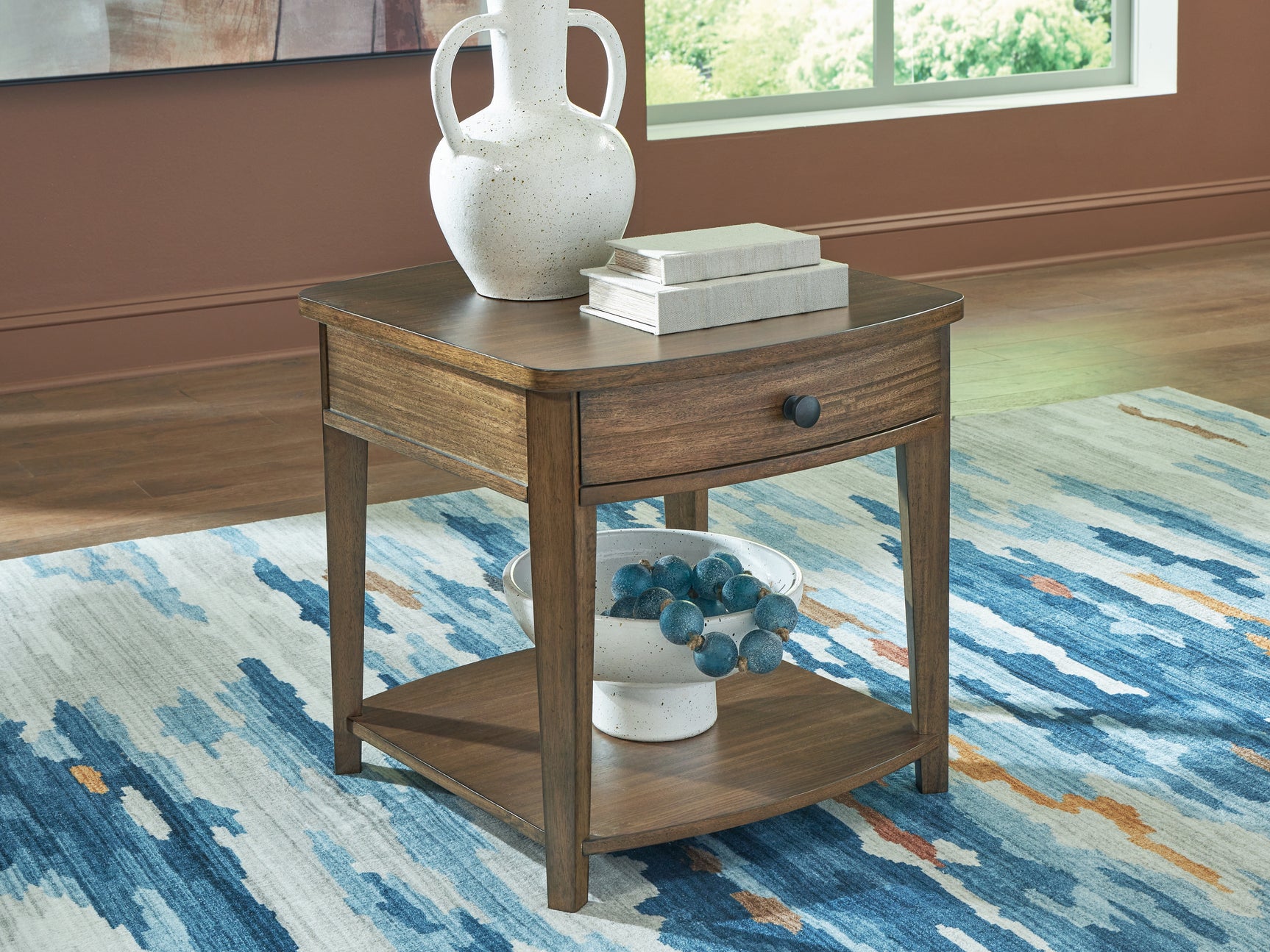 Sam's Furniture - Ashley Furniture - Burkbyer End Table - Rectangular End Table / Brown - T513-3