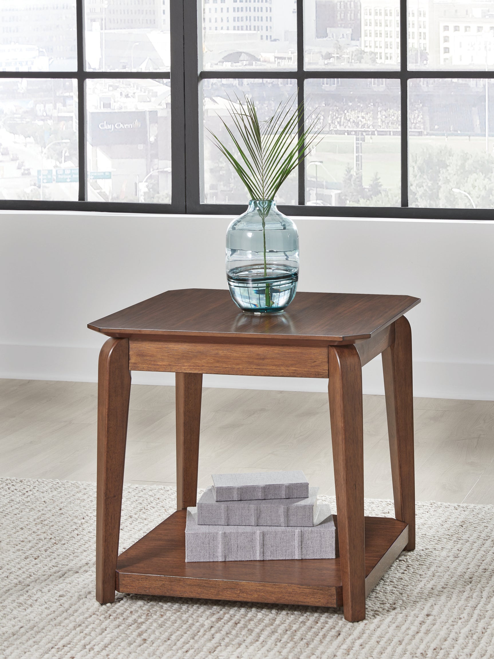 Sam's Furniture - Ashley Furniture - Trenmour End Table - Square End Table / Medium Brown - T596-2