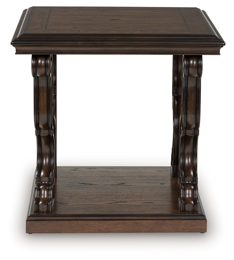 Sam's Furniture - Ashley Furniture - Maylee End Table - Square End Table / Dark Brown - T647-2
