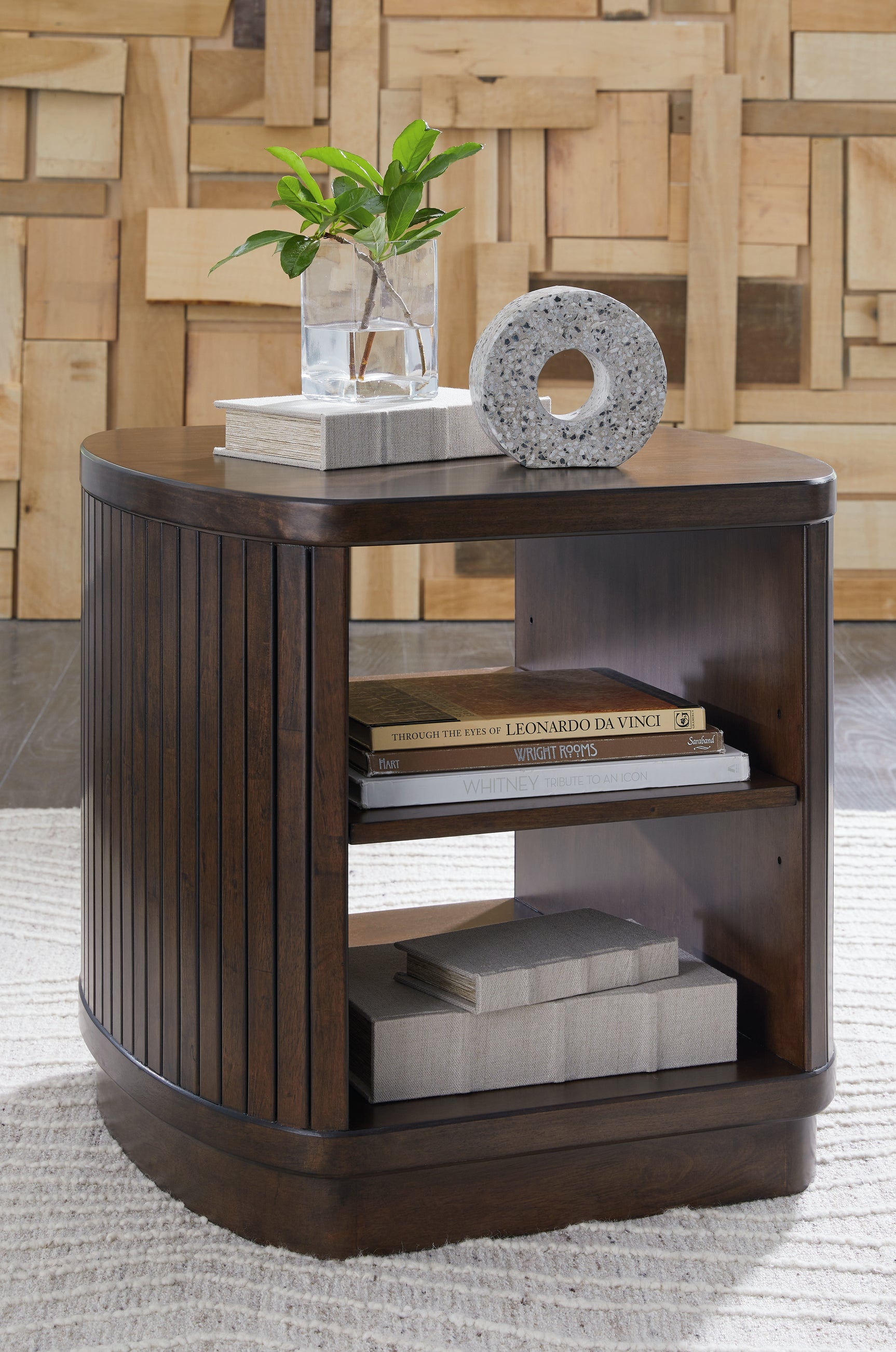 Sam's Furniture - Ashley Furniture - Korestone End Table - Square End Table / Dark Brown - T679-2