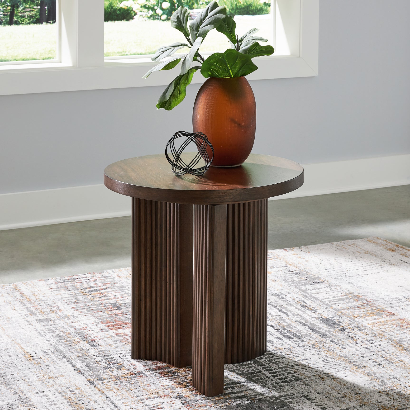 Sam's Furniture - Ashley Furniture - Korestone End Table - Rectangular End Table / Dark Brown - T438-3