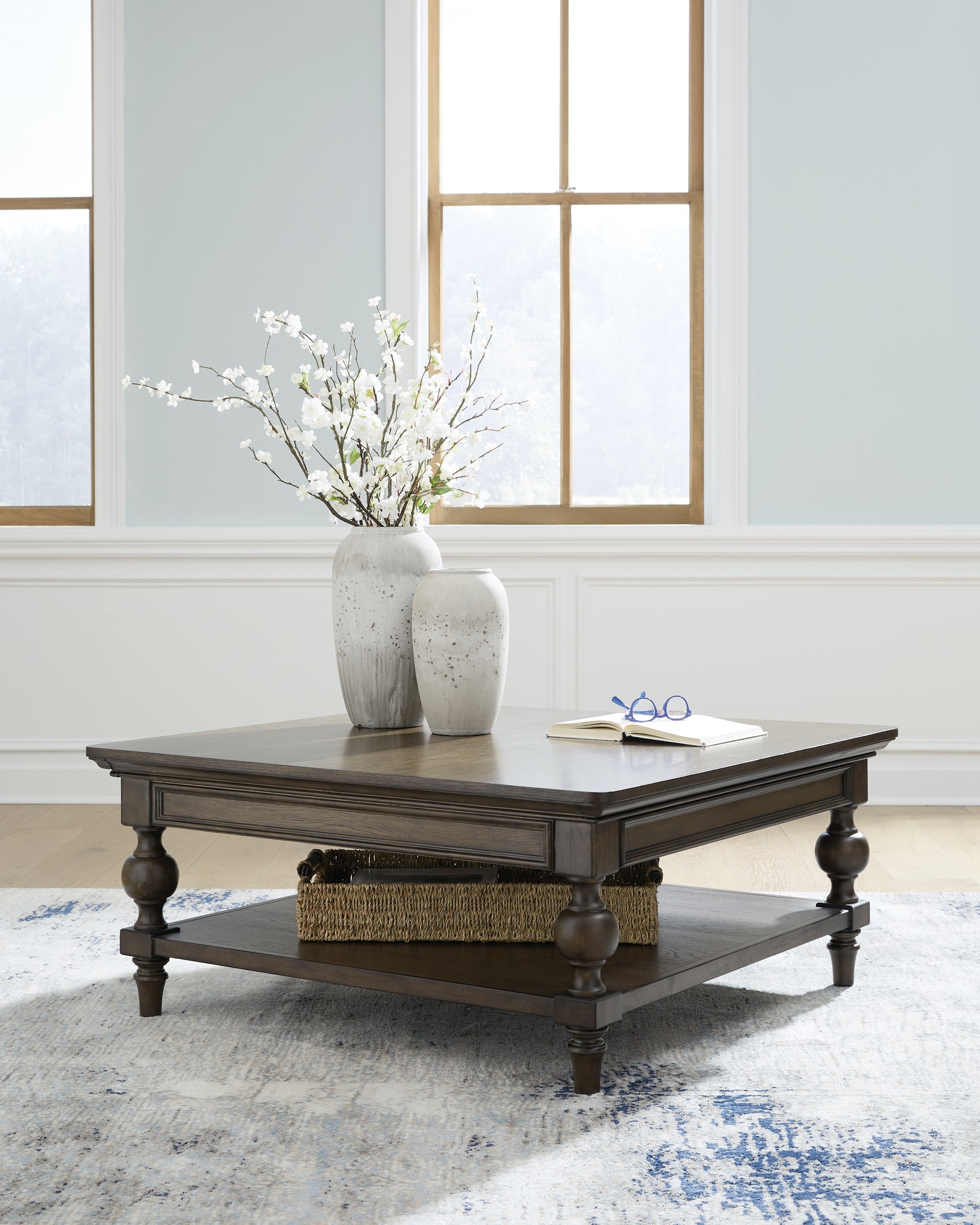 Sam's Furniture - Ashley Furniture - Veramond Coffee Table - Square Cocktail Table / Dark Brown - T694-8