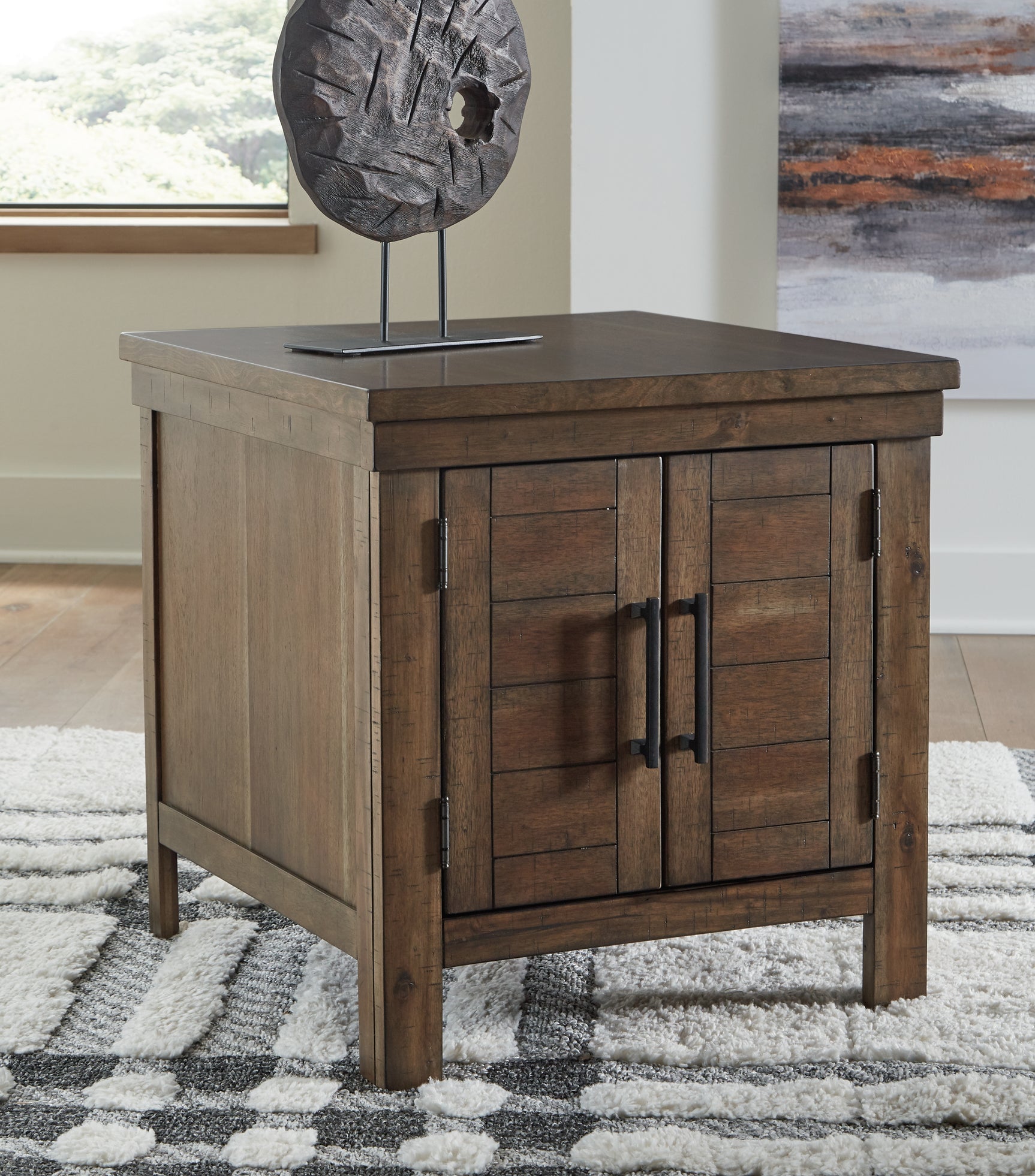 Sam's Furniture - Ashley Furniture - Moriville End Table - Rectangular End Table / Grayish Brown - T731-3