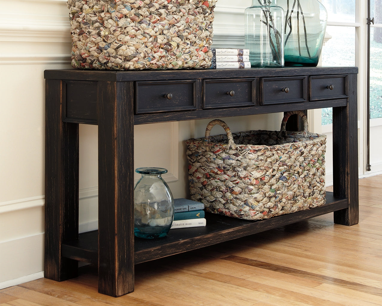 Sam's Furniture - Ashley Furniture - Gavelston Sofa/Console Table - Sofa Table / Black - T732-4