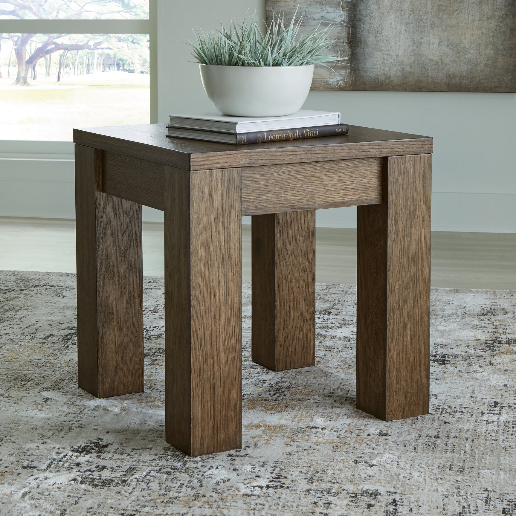 Sam's Furniture - Ashley Furniture - Rosswain End Table - Square End Table / Warm Brown - T763-2