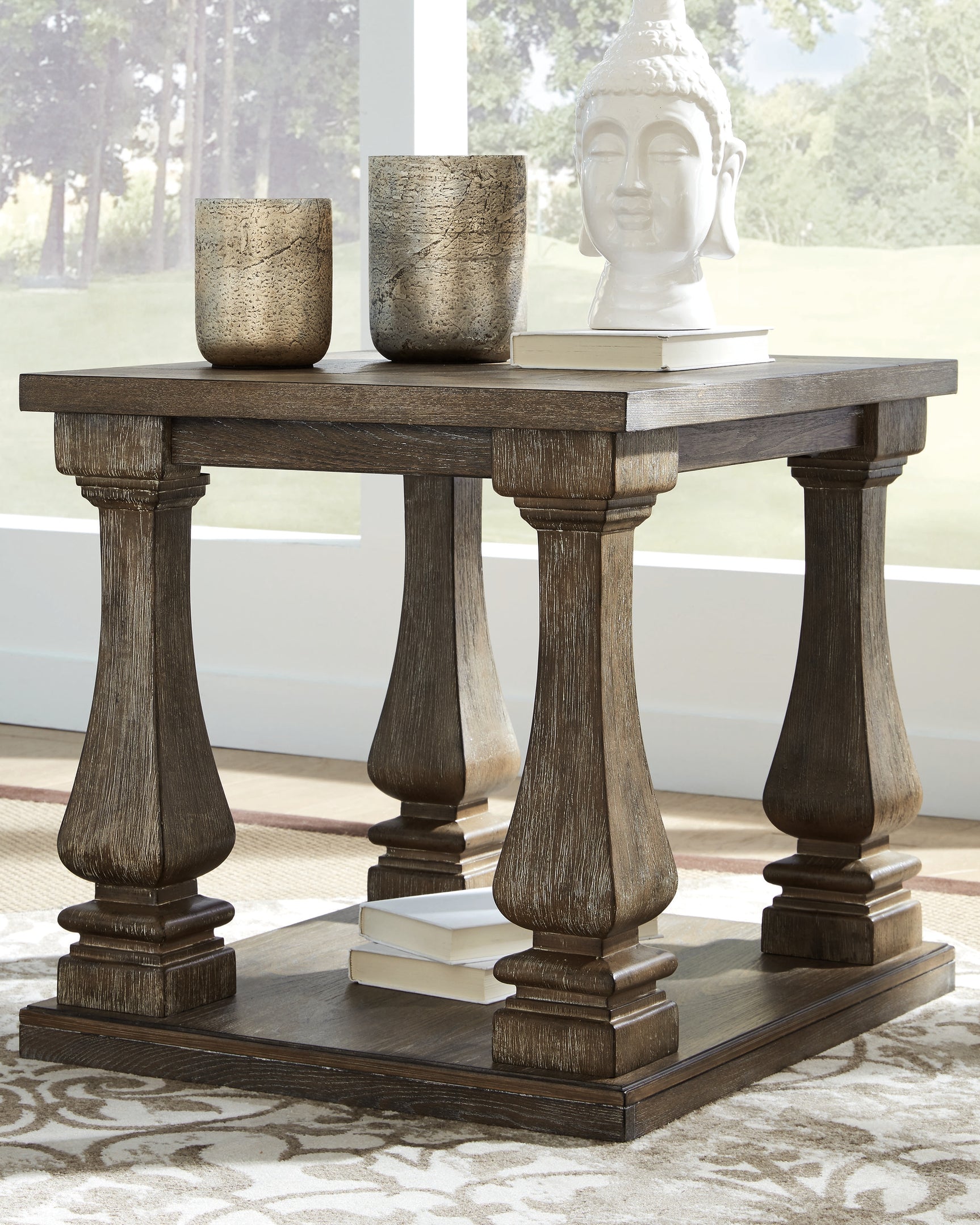 Sam's Furniture - Ashley Furniture - Johnelle End Table - Rectangular End Table / Gray - T776-3