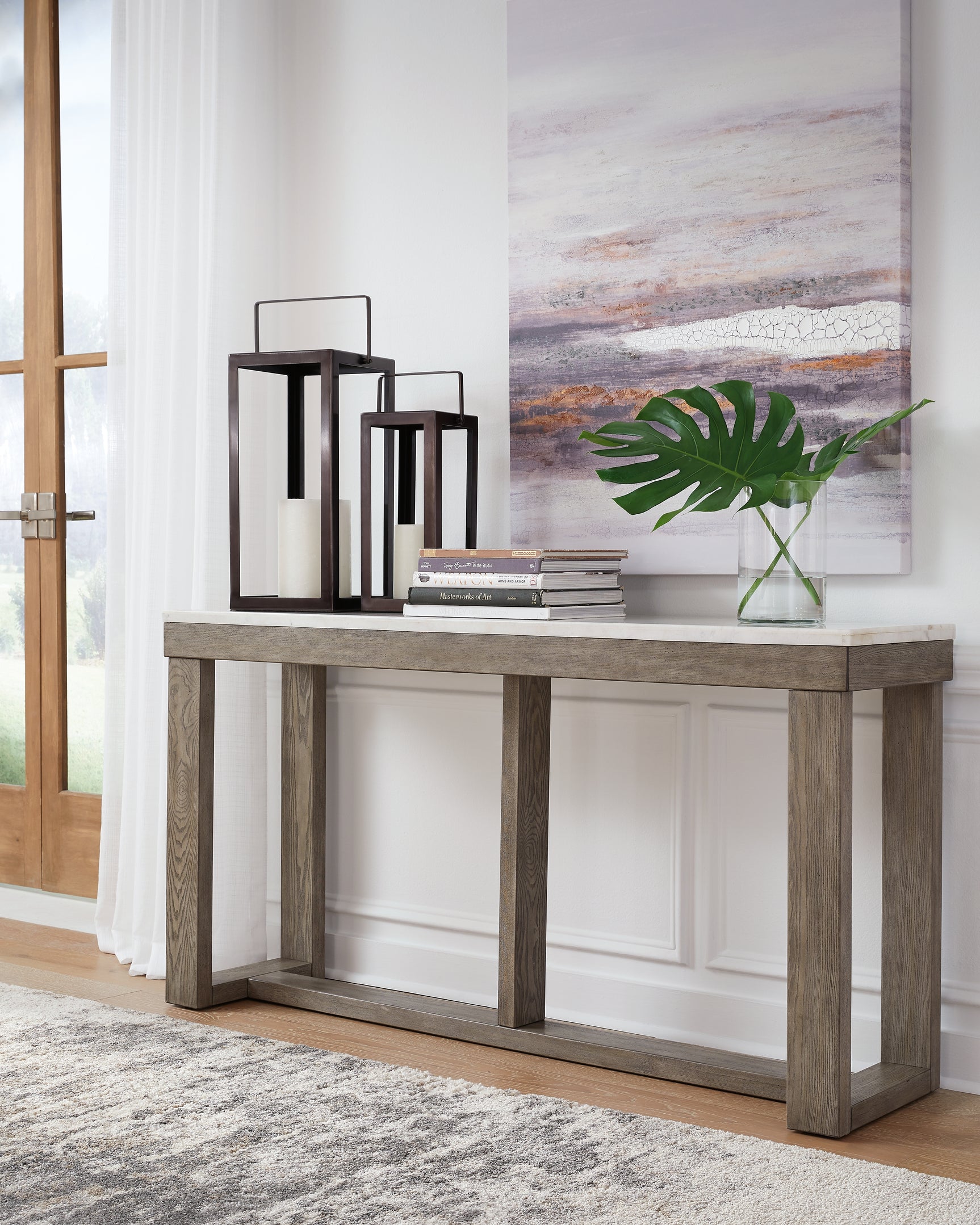 Sam's Furniture - Ashley Furniture - Loyaska Sofa Table - Sofa Table / Brown/Ivory - T789-4