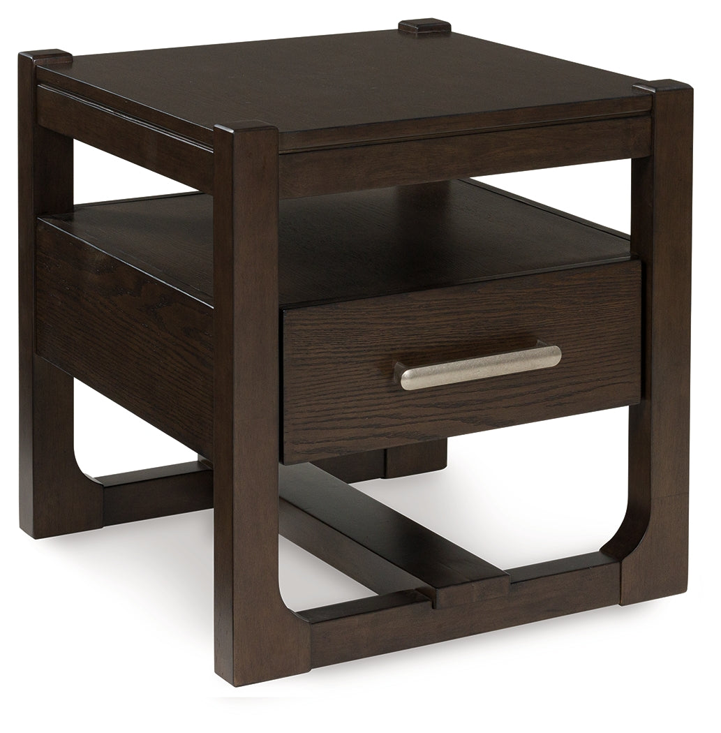 Sam's Furniture - Ashley Furniture - Breckington End Table - Rectangular End Table / Dark Brown - T678-3