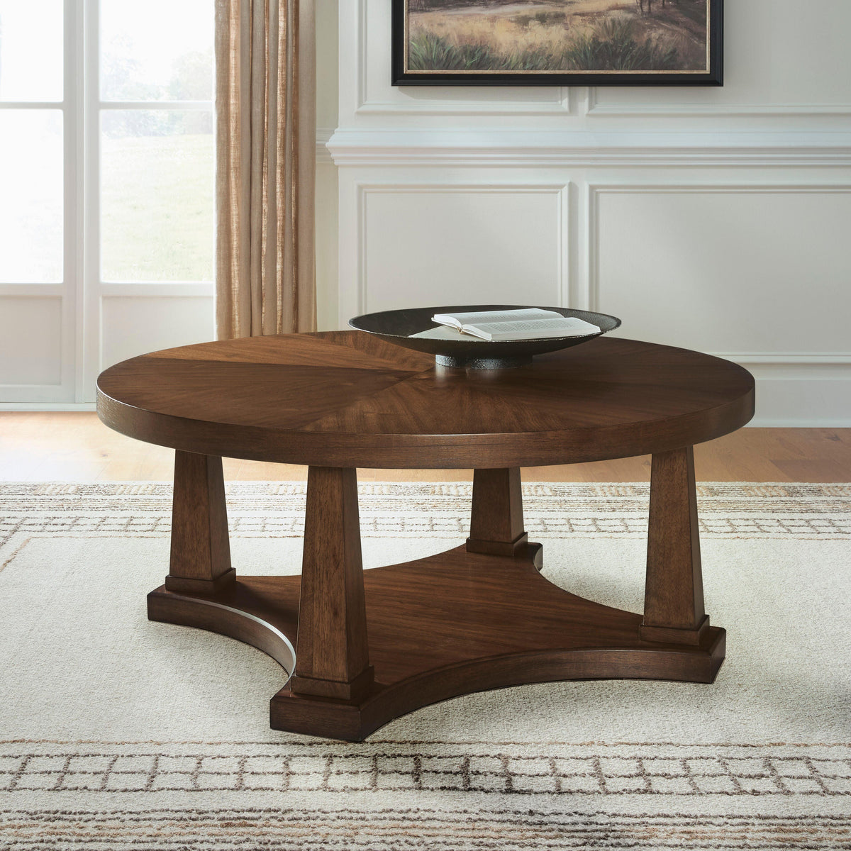 Sam's Furniture - Ashley Furniture - Rustic Plains Coffee Table - Round Cocktail Table - T877-8