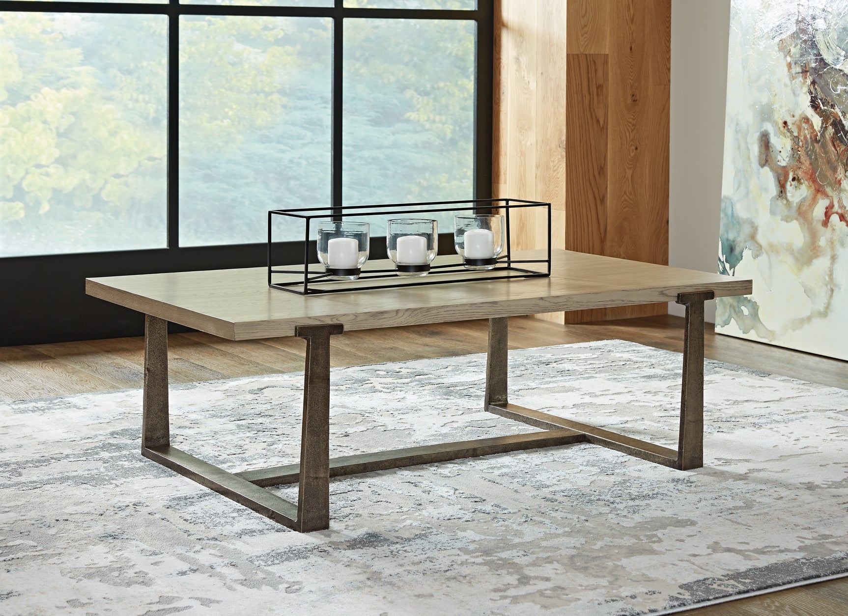 Sam's Furniture - Ashley Furniture - Dalenville Coffee Table - Rectangular Cocktail Table / Gray - T965-1