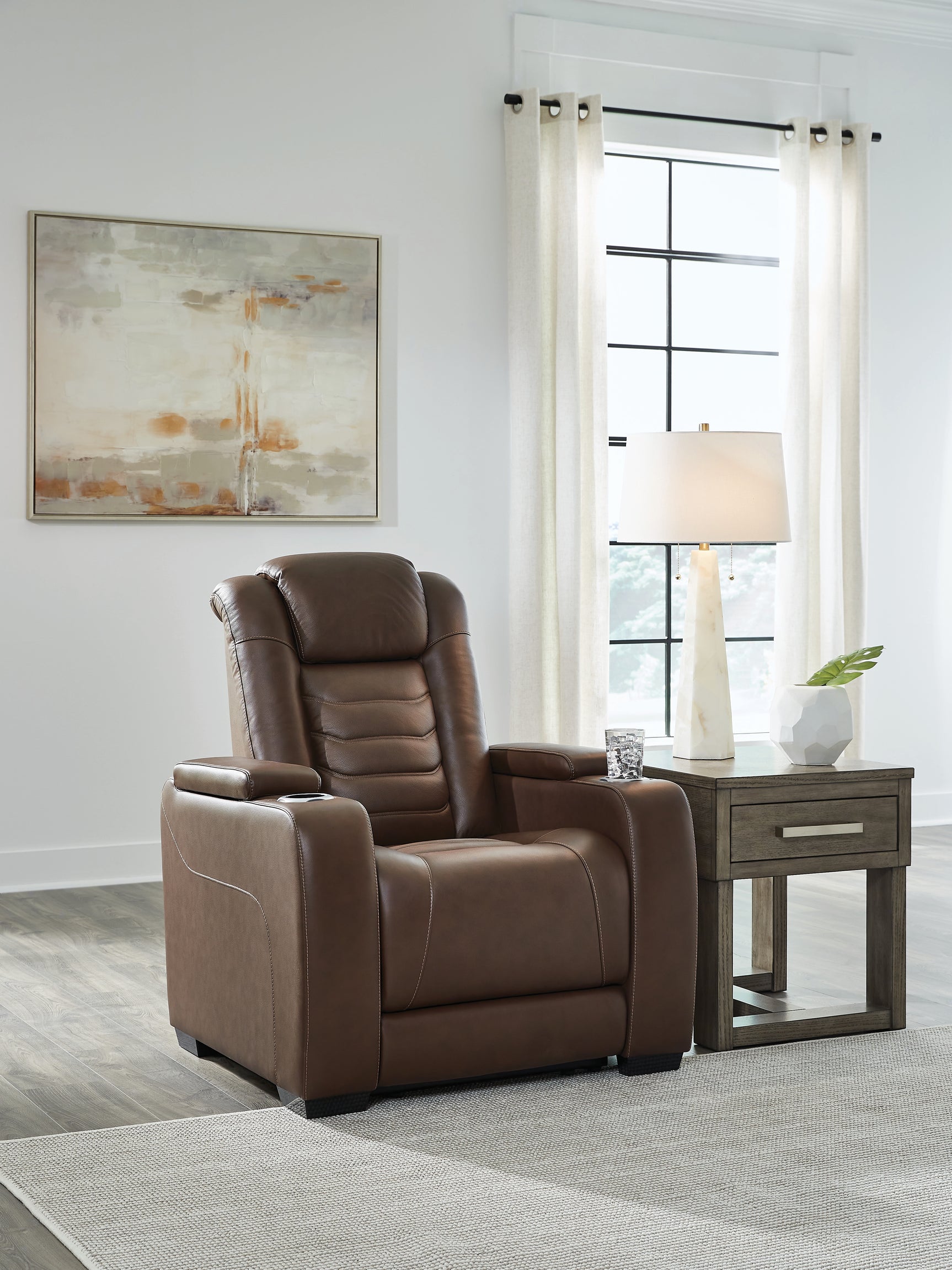 Sam's Furniture - Ashley Furniture - High Impact Living Room - PWR Recliner/ADJ Headrest / Tobacco - U1060113