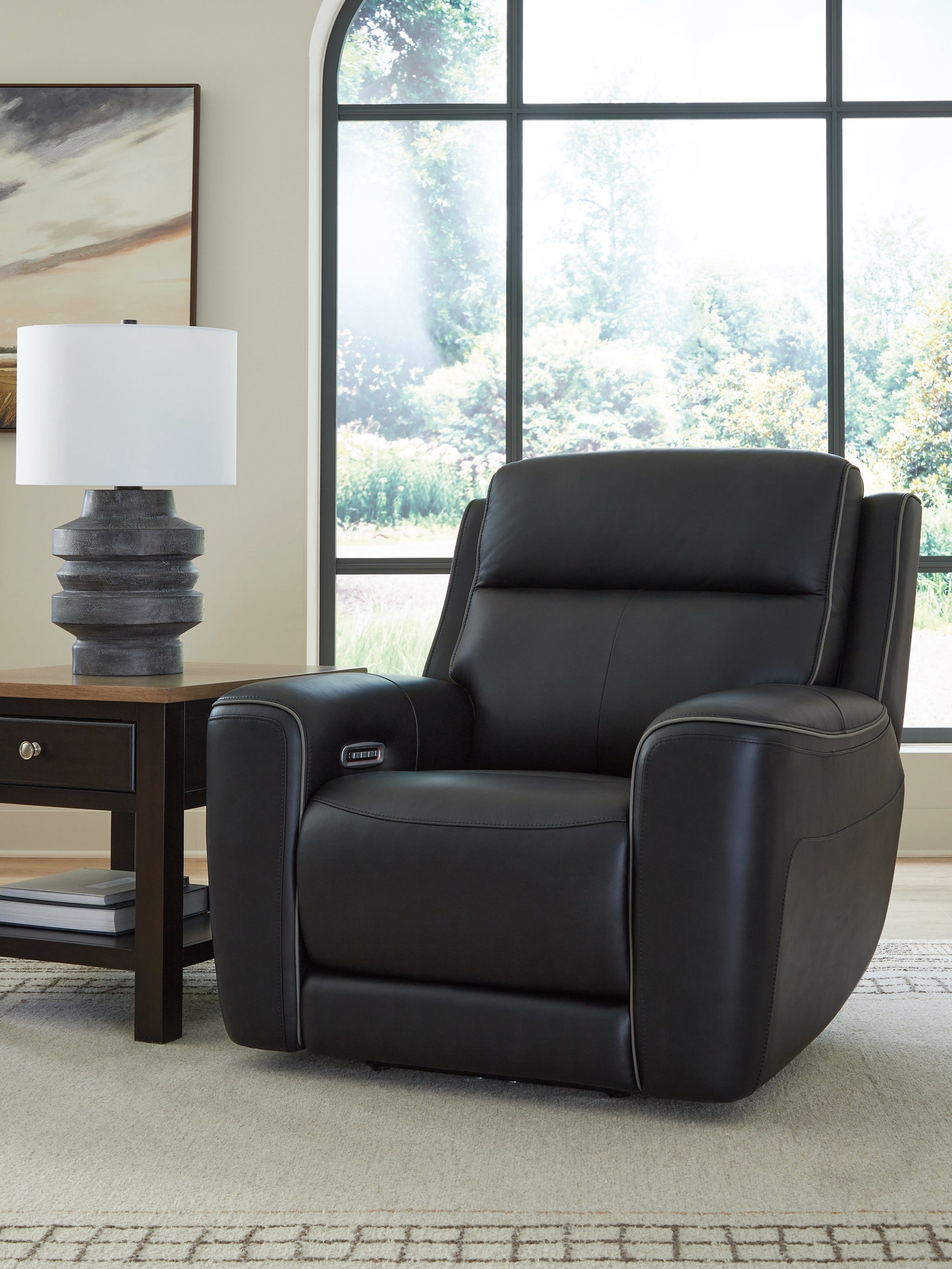 Sam's Furniture - Ashley Furniture - 5Z-Comfort Living Room - PWR Recliner/ADJ Headrest / Onyx - PCU1090213