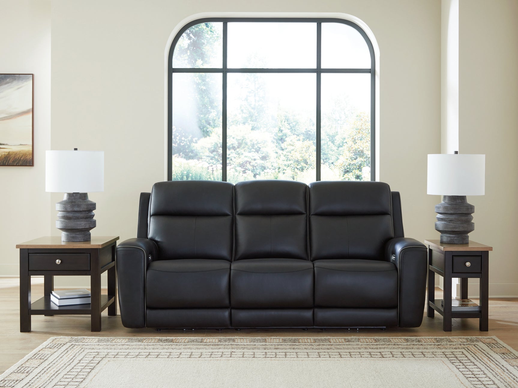 Sam's Furniture - Ashley Furniture - 5Z-Comfort Living Room - PWR REC Sofa with ADJ Headrest / Onyx - PCU1090215