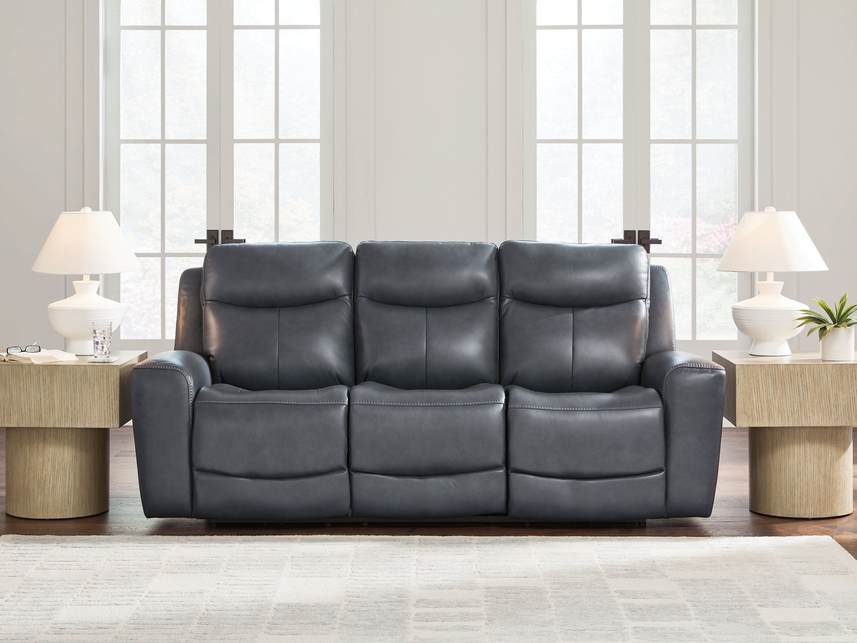 Sam's Furniture - Ashley Furniture - Next Move Living Room - PWR REC Sofa with ADJ Headrest / Admiral - PCU1210015