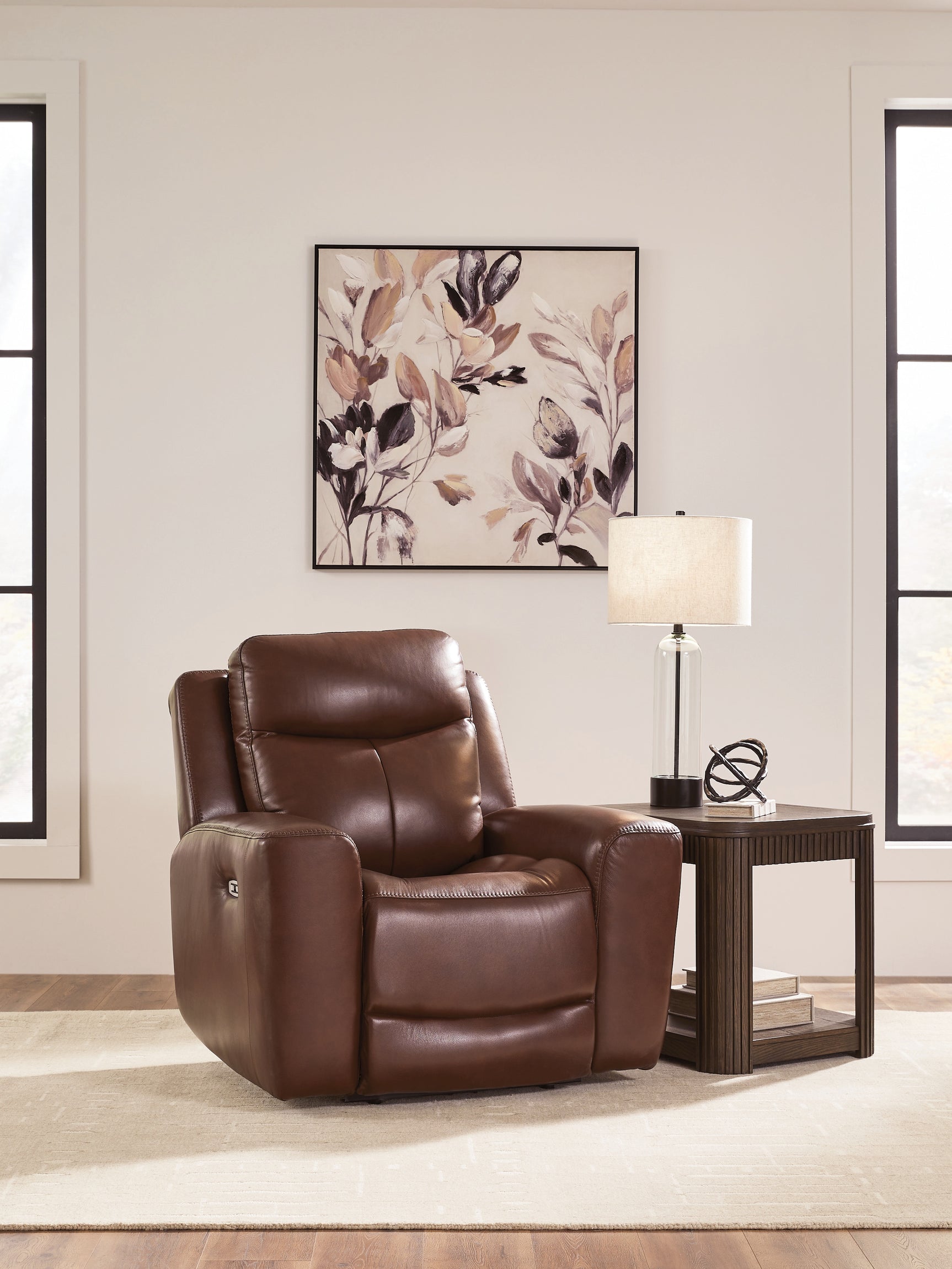 Sam's Furniture - Ashley Furniture - Next Move Living Room - PWR Recliner/ADJ Headrest / Mahogany - PCU1210213